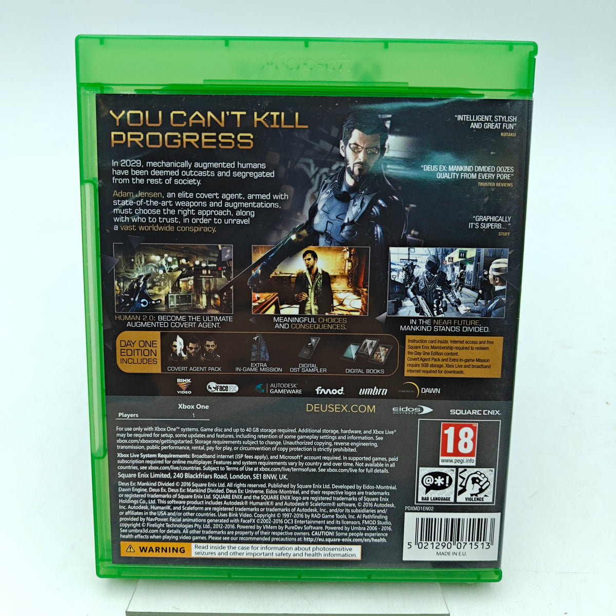 DEUS EX: MANKIND DIVIDED - XBOX ONE