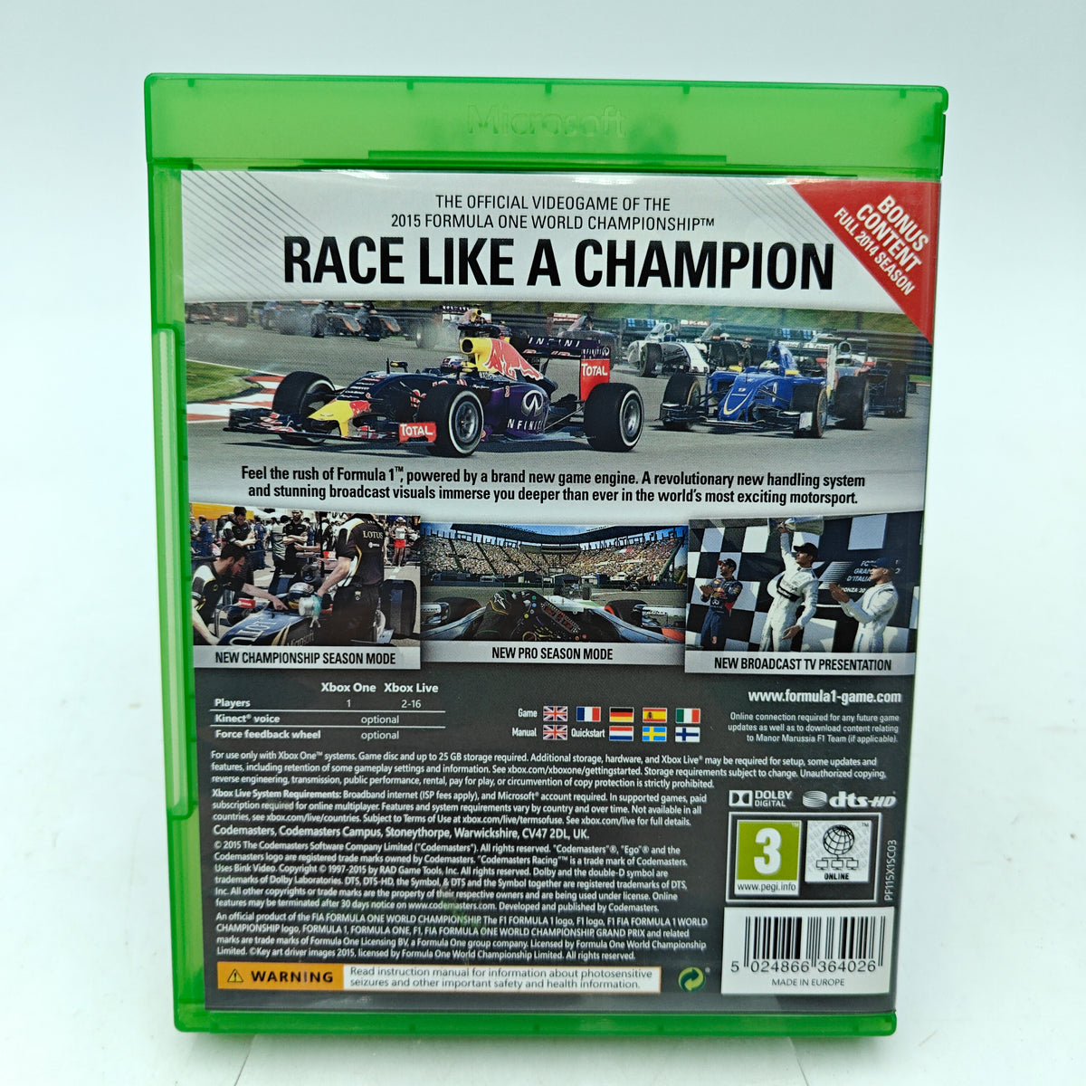 F1 2015 - XBOX ONE