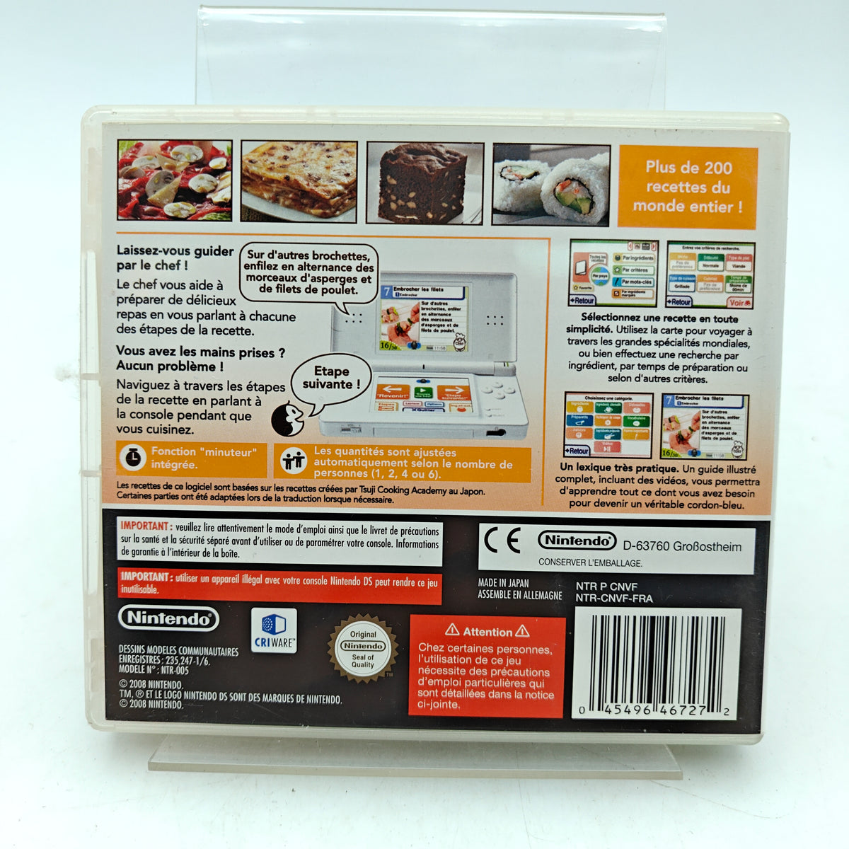 LEÇONS DE CUISINE - NINTENDO DS