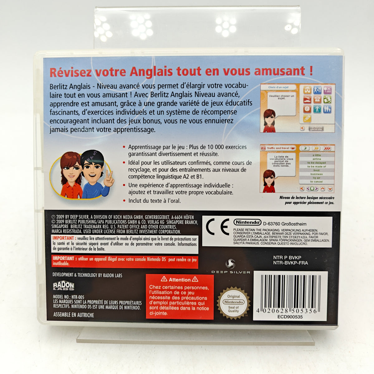 BERLITZ ANGLAIS NIVEAU AVANCÉ - NINTENDO DS