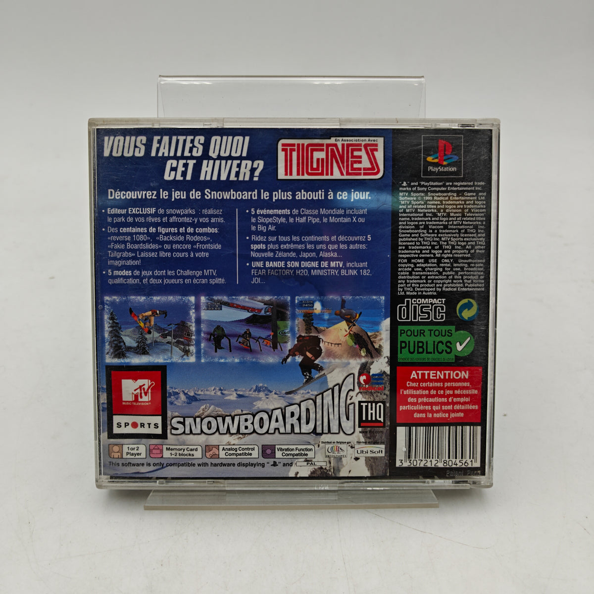 MTV SPORTS: SNOWBOARDING - PLAYSTATION 1