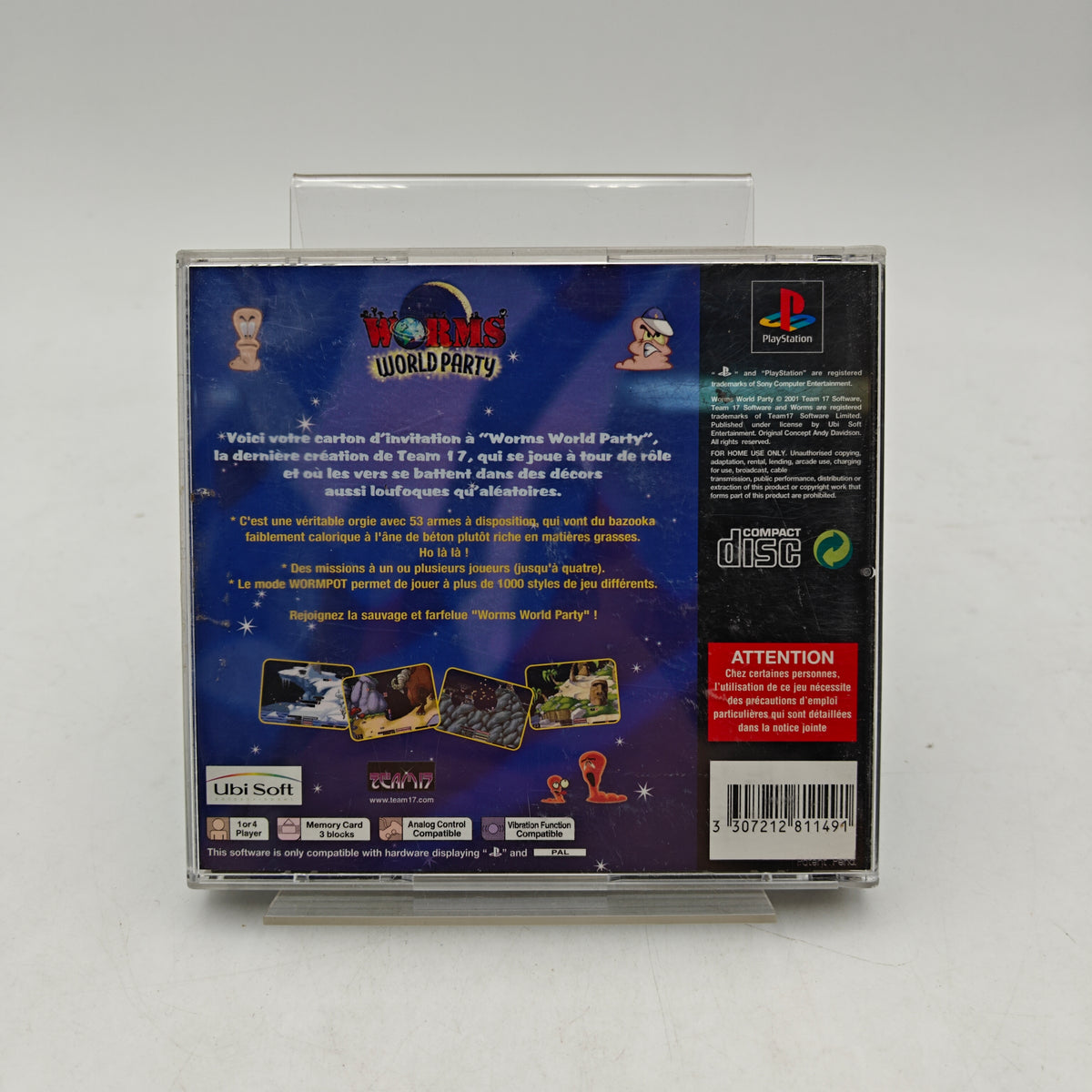 WORMS WORLD PARTY - PLAYSTATION 1