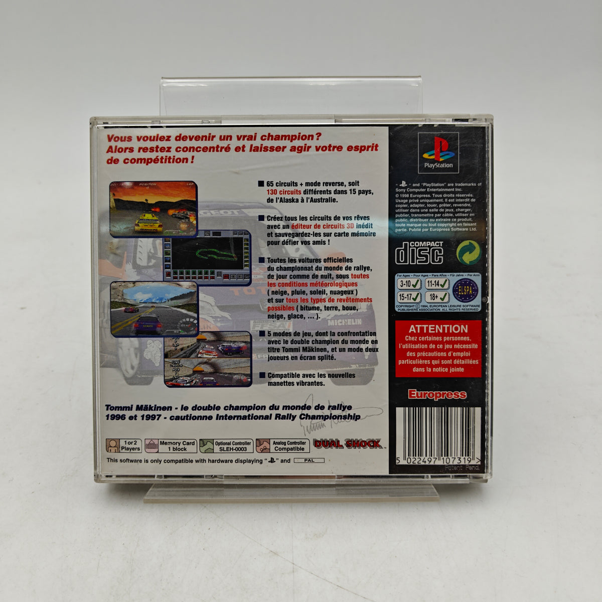 INTERNATIONAL RALLY CHAMPIONSHIP - PLAYSTATION 1