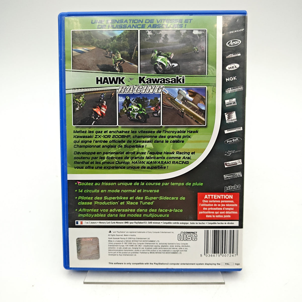 HAWK KAWASAKI RACING - PLAYSTATION 2