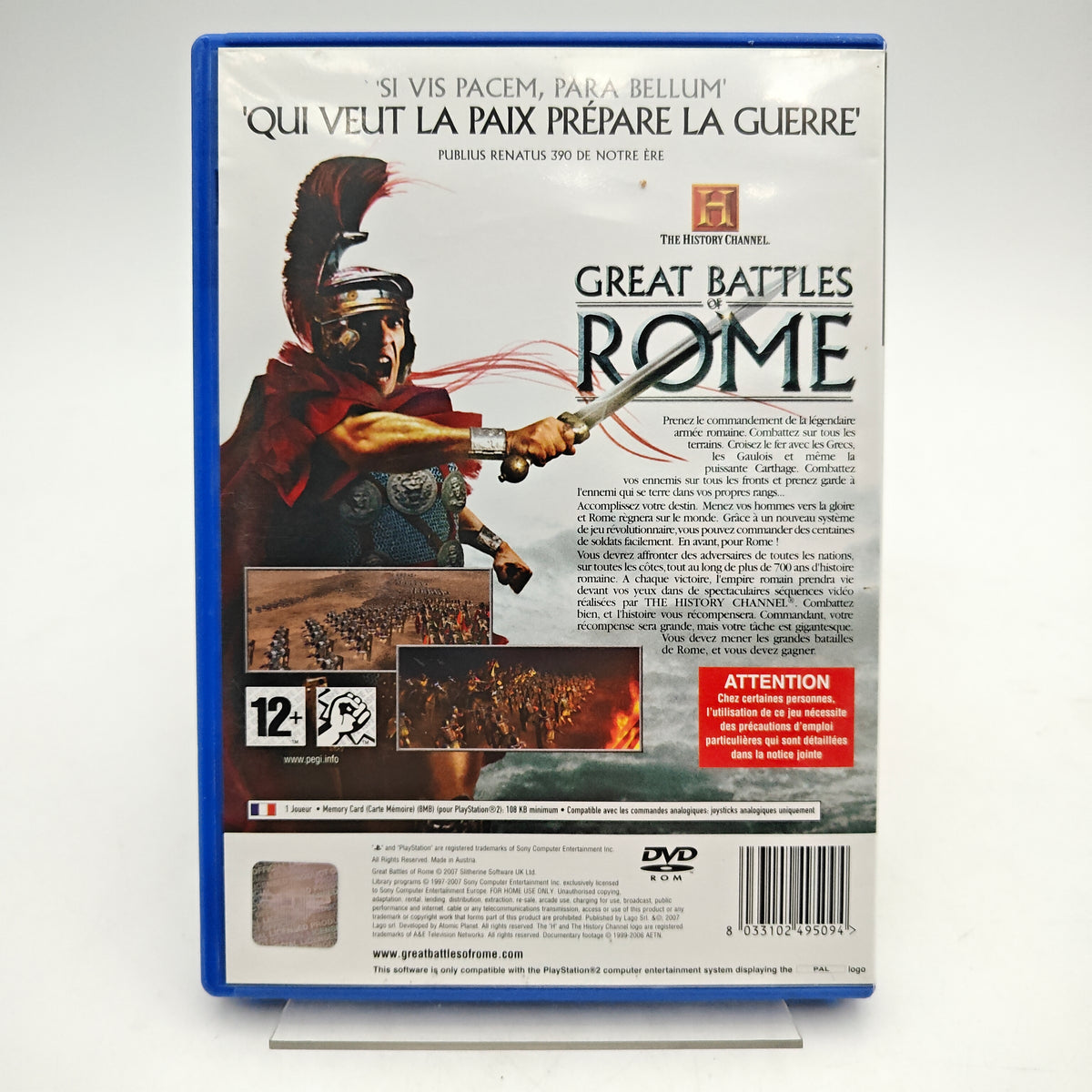 THE HISTORY CHANNEL: GREAT BATTLES OF ROME - PLAYSTATION 2