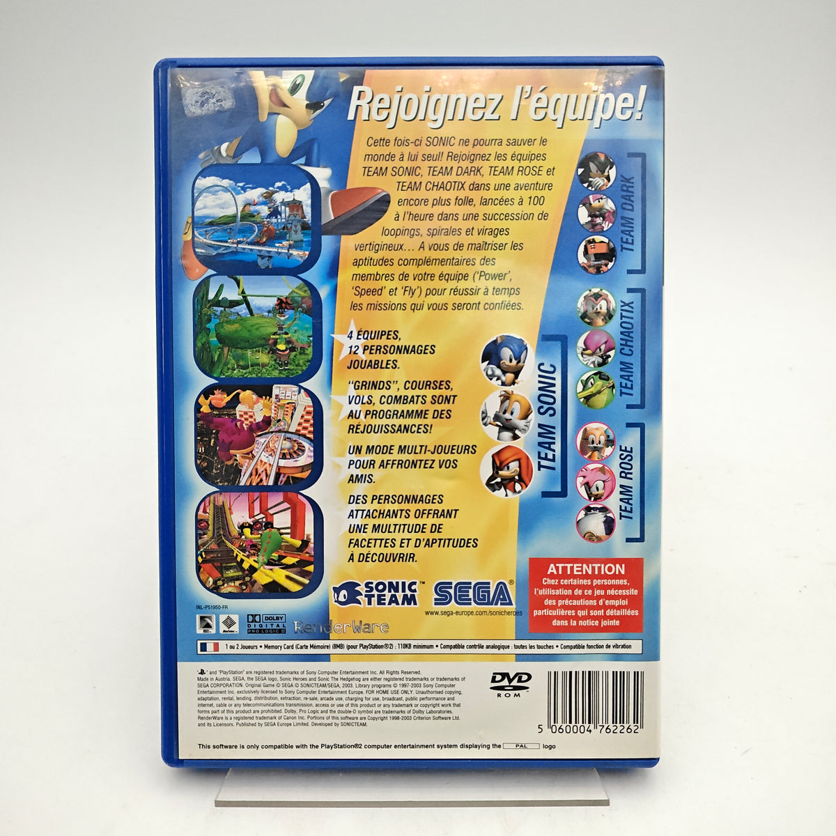 SONIC HEROES - PLAYSTATION 2