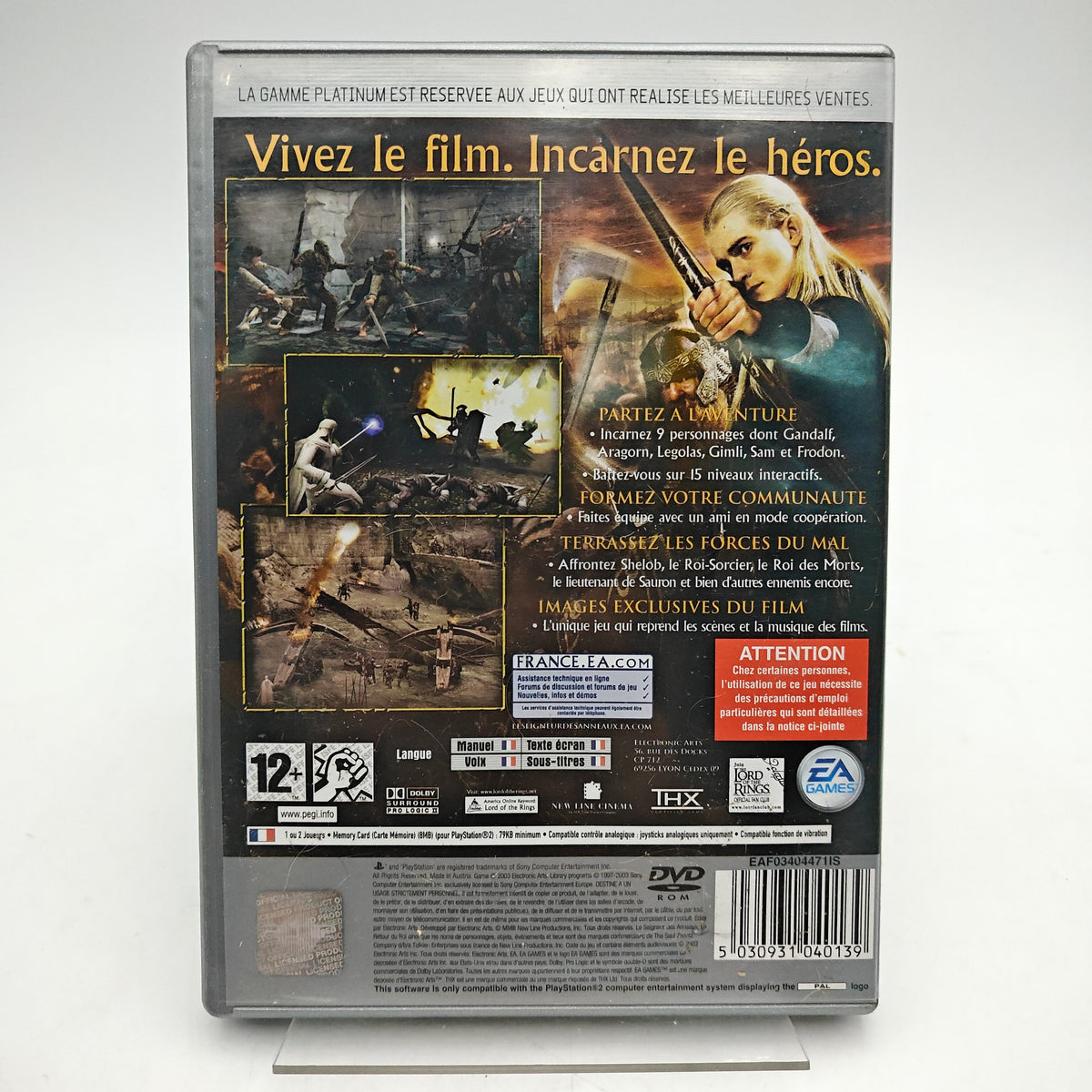LE SEIGNEUR DES ANNEAUX : LE RETOUR DU ROI - PLAYSTATION 2