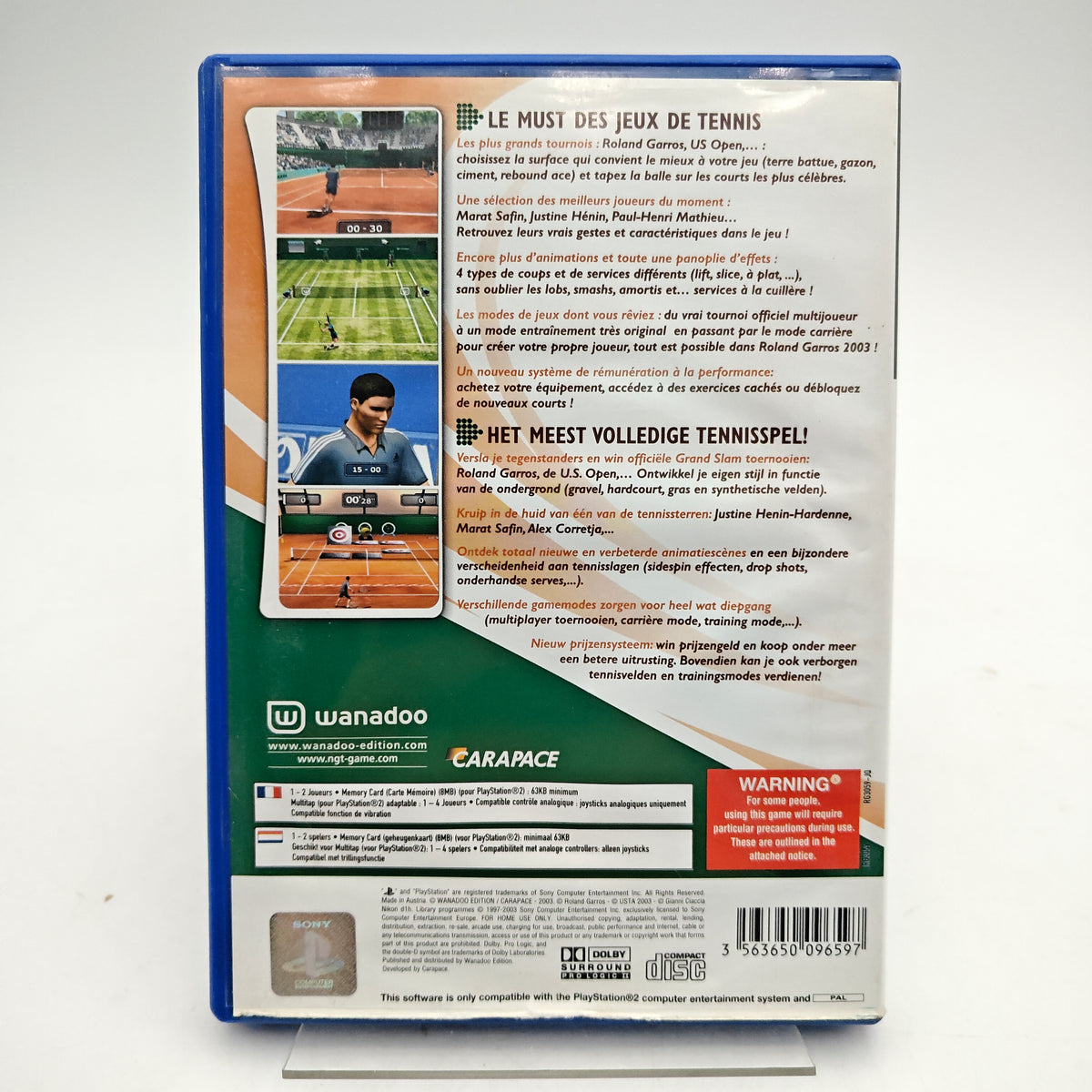 ROLAND GARROS 2003 - PLAYSTATION 2