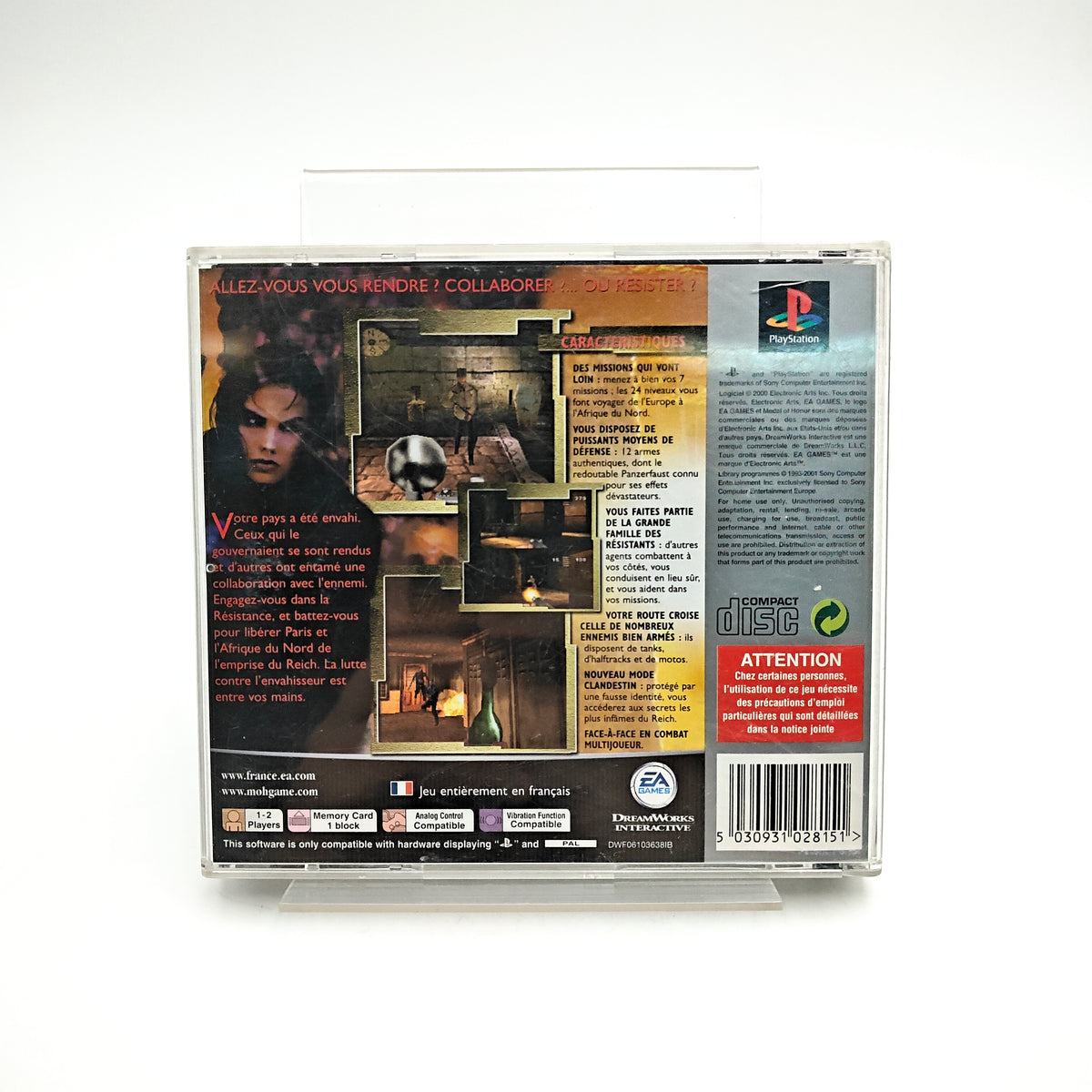 MEDAL OF HONOR: RESISTANCE - PLAYSTATION 1