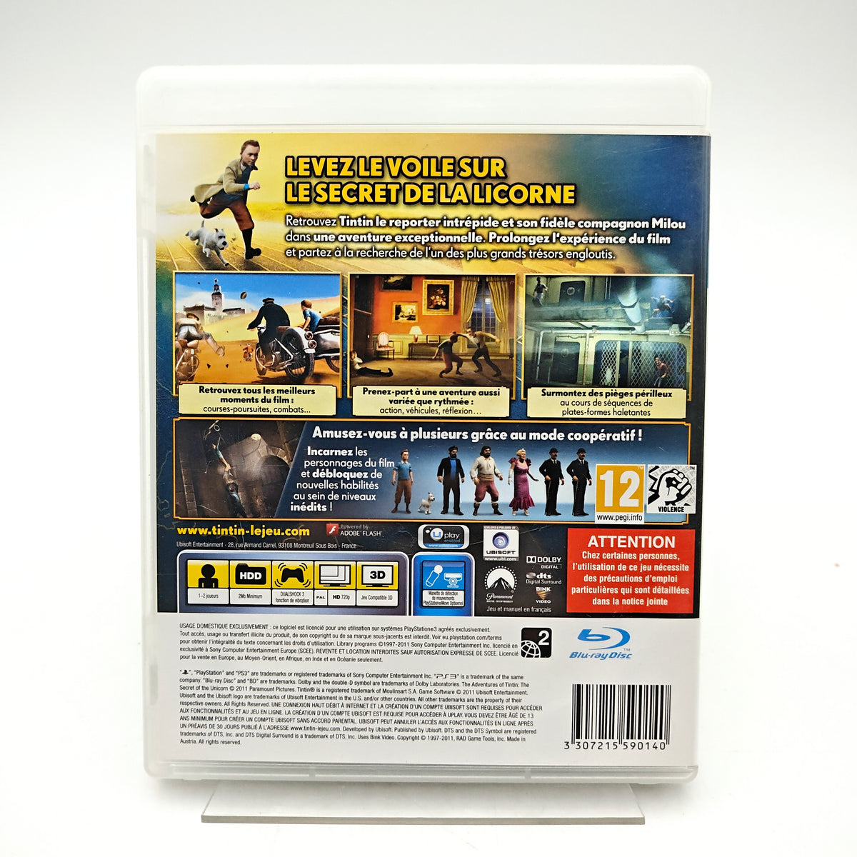LES AVENTURES DE TINTIN : LE SECRET DE LA LICORNE - PLAYSTATION 3