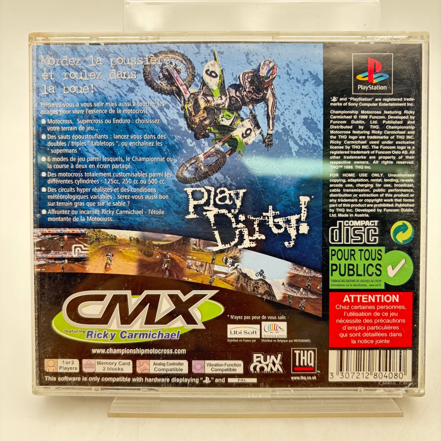 CHAMPIONSHIP MOTOCROSS FEATURING RICKY CARMICHAEL - PLAYSTATION 1
