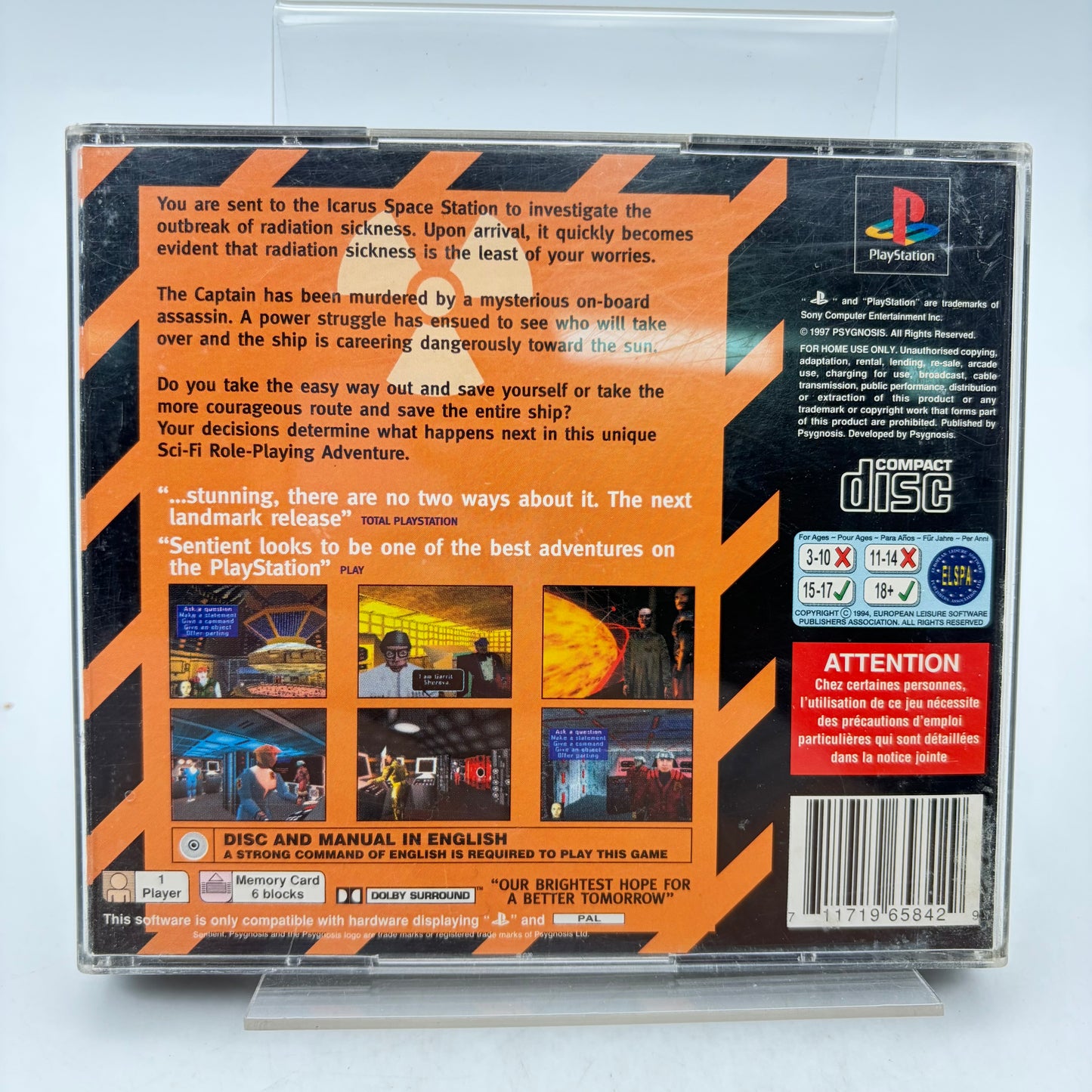 SENTIENT - PLAYSTATION 1