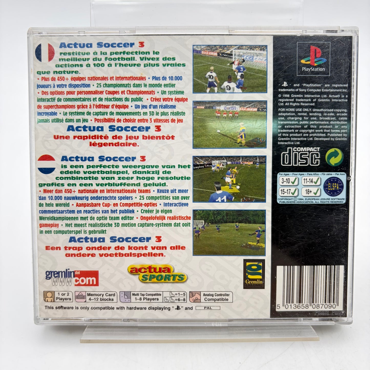 ACTUA SOCCER 3 - PLAYSTATION 1