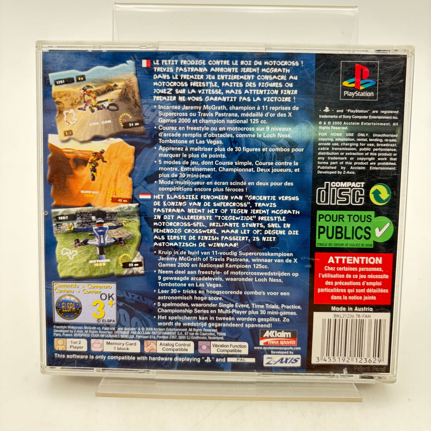 FREESTYLE MOTOCROSS : MCGRATH VS. PASTRANA - PLAYSTATION 1