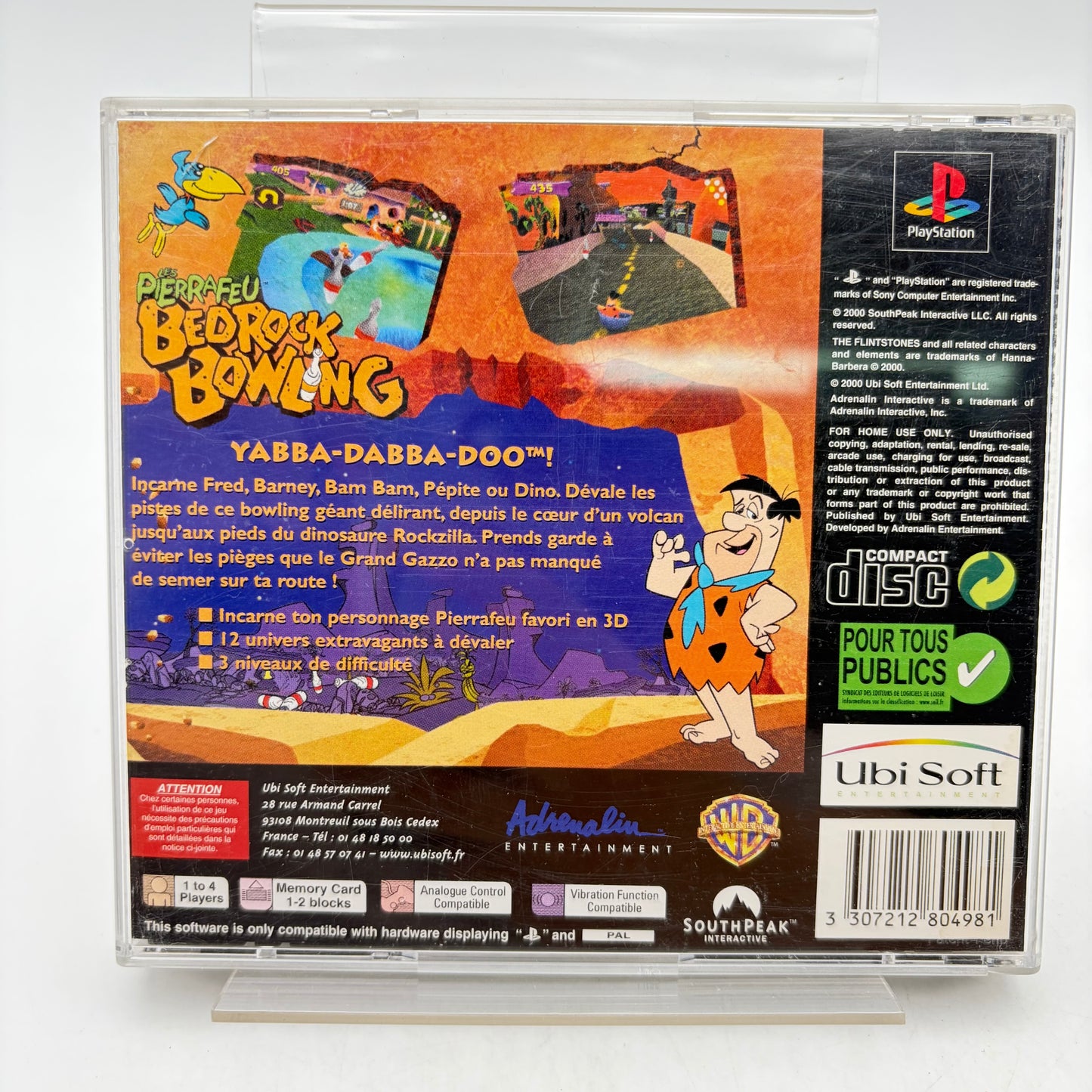 LES PIERRAFEU : BEDROCK BOWLING - PLAYSTATION 1