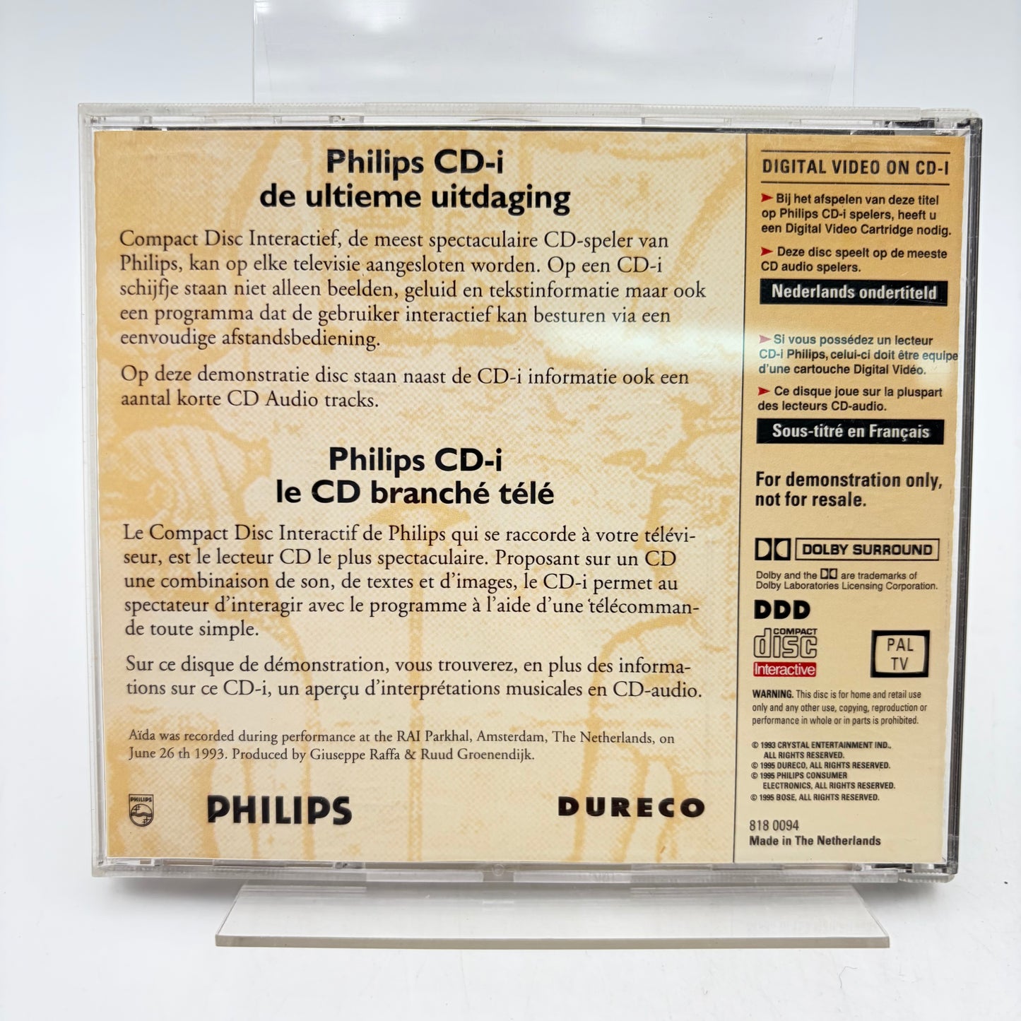 AIDA HOME CINEMA SOUND DEMONSTRATION DISC - PHILIPS CDI