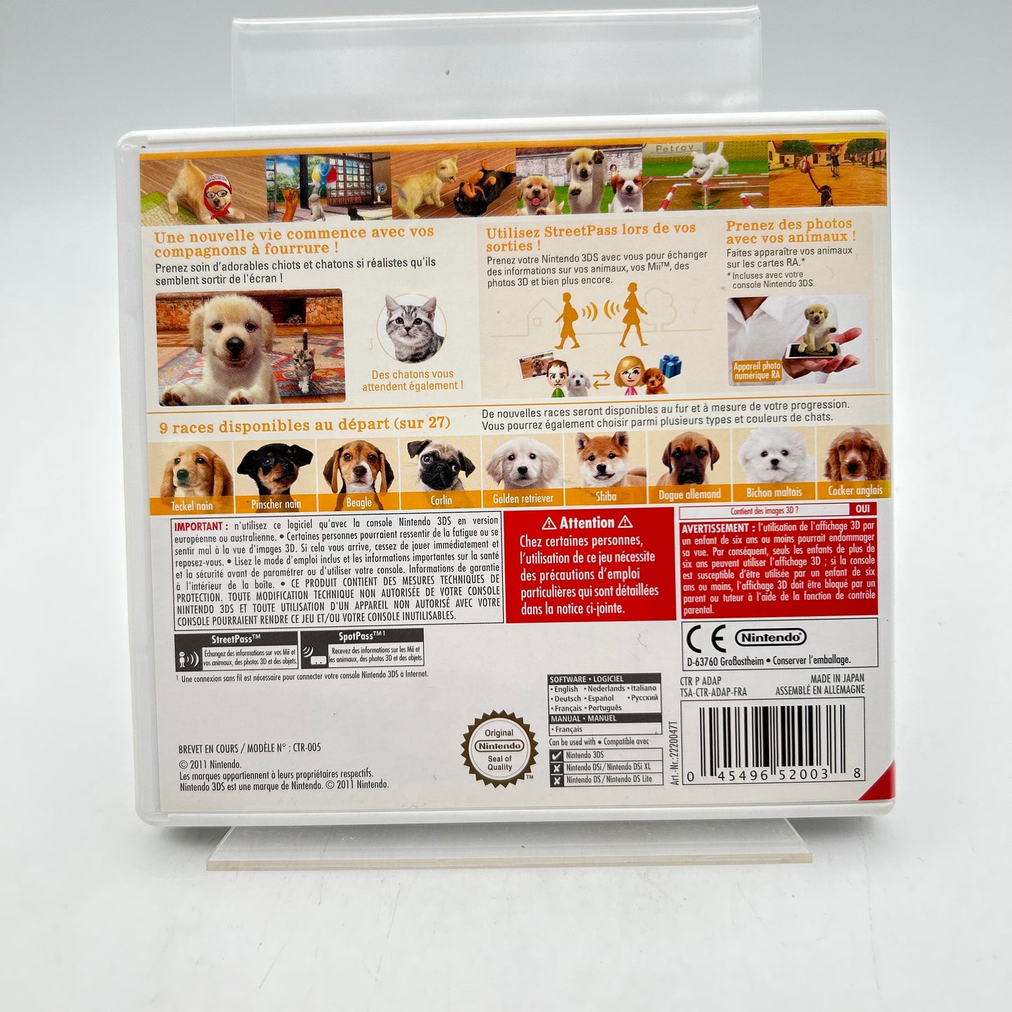 NINTENDOGS + CATS GOLDEN RETRIEVER ET SES NOUVEAUX AMIS - NINTENDO 3DS