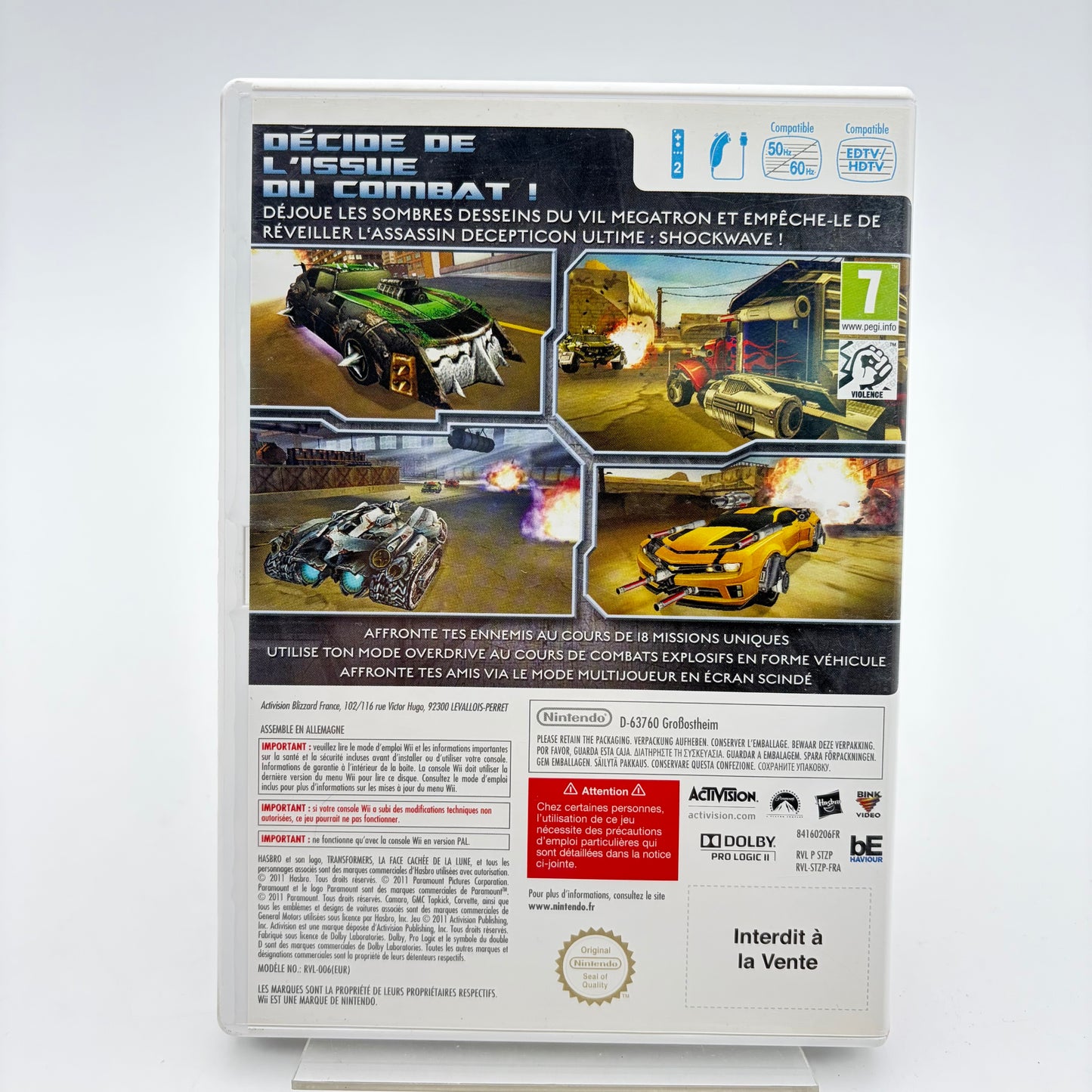 TRANSFORMERS LA FACE CACHEE DE LA LUNE - WII