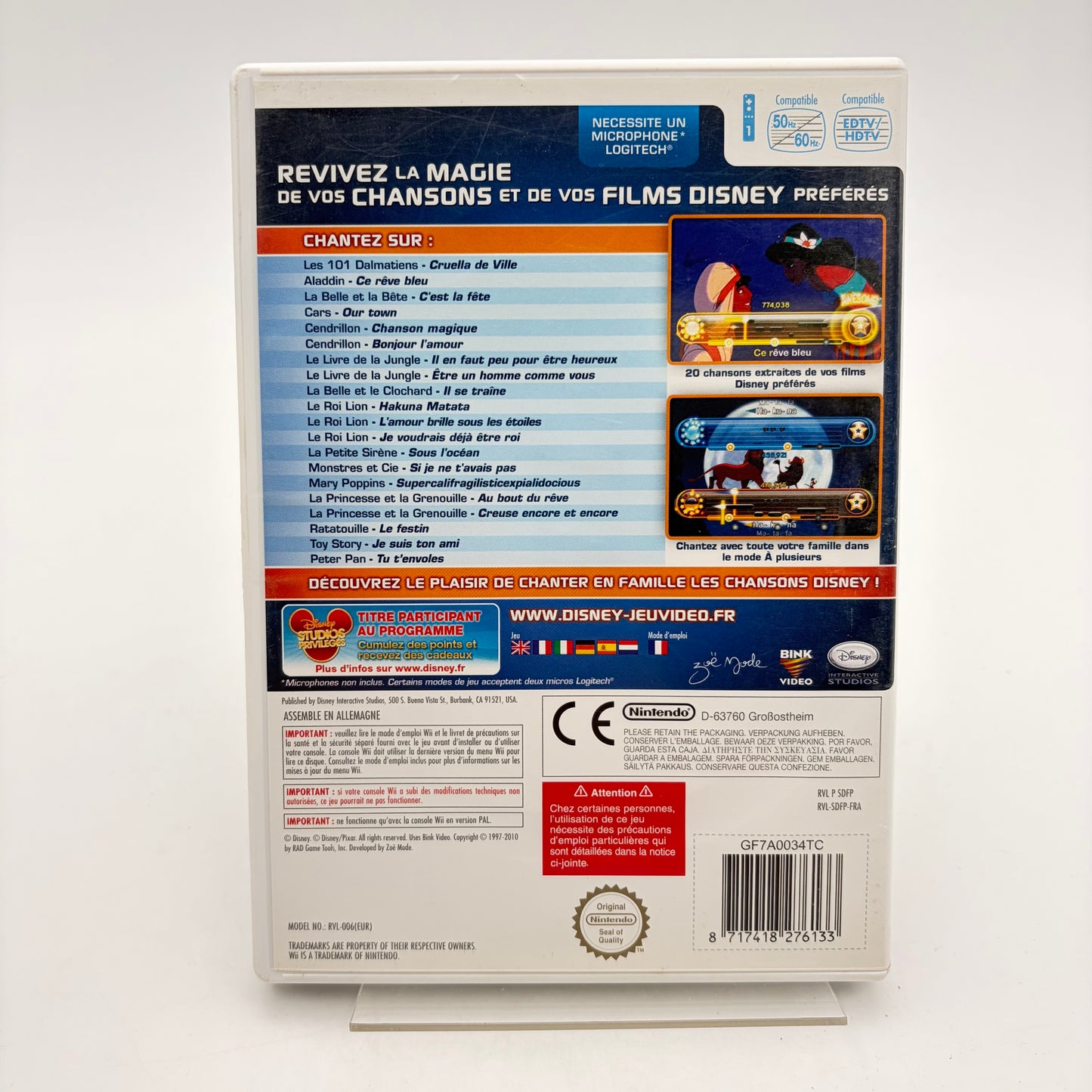 DISNEY'S SING IT LES PLUS BELLES CHANSONS DES FILMS DISNEY - WII