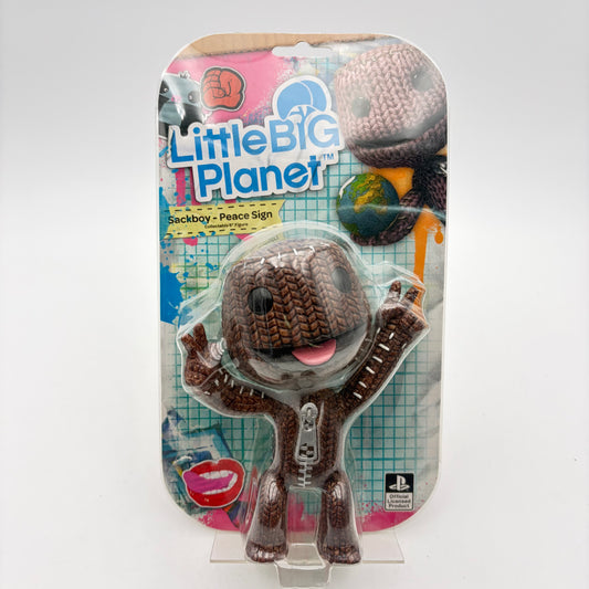 LITTLEBIGPLANET SACKBOY PEACE SIGN FIGURINE