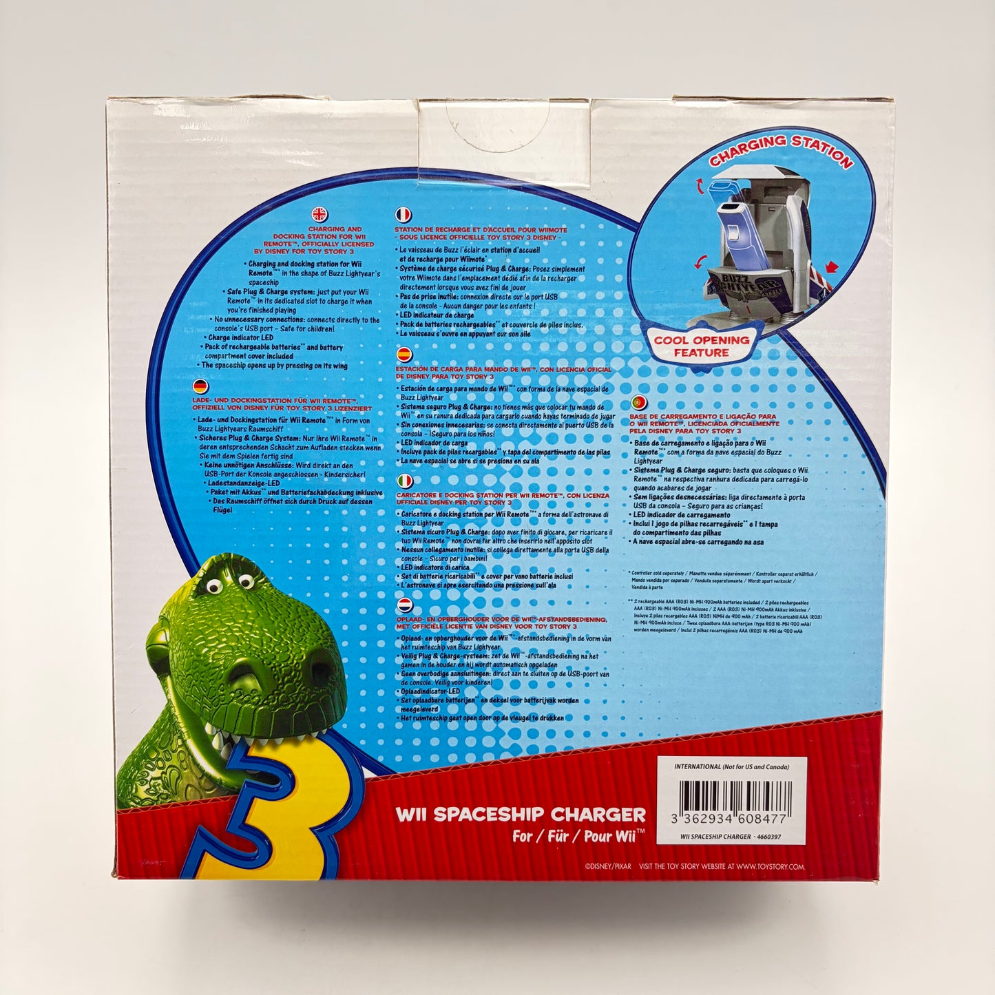 TOY STORY 3 BUZZ LIGHTYEAR SPACESHIP CHARGER - WII