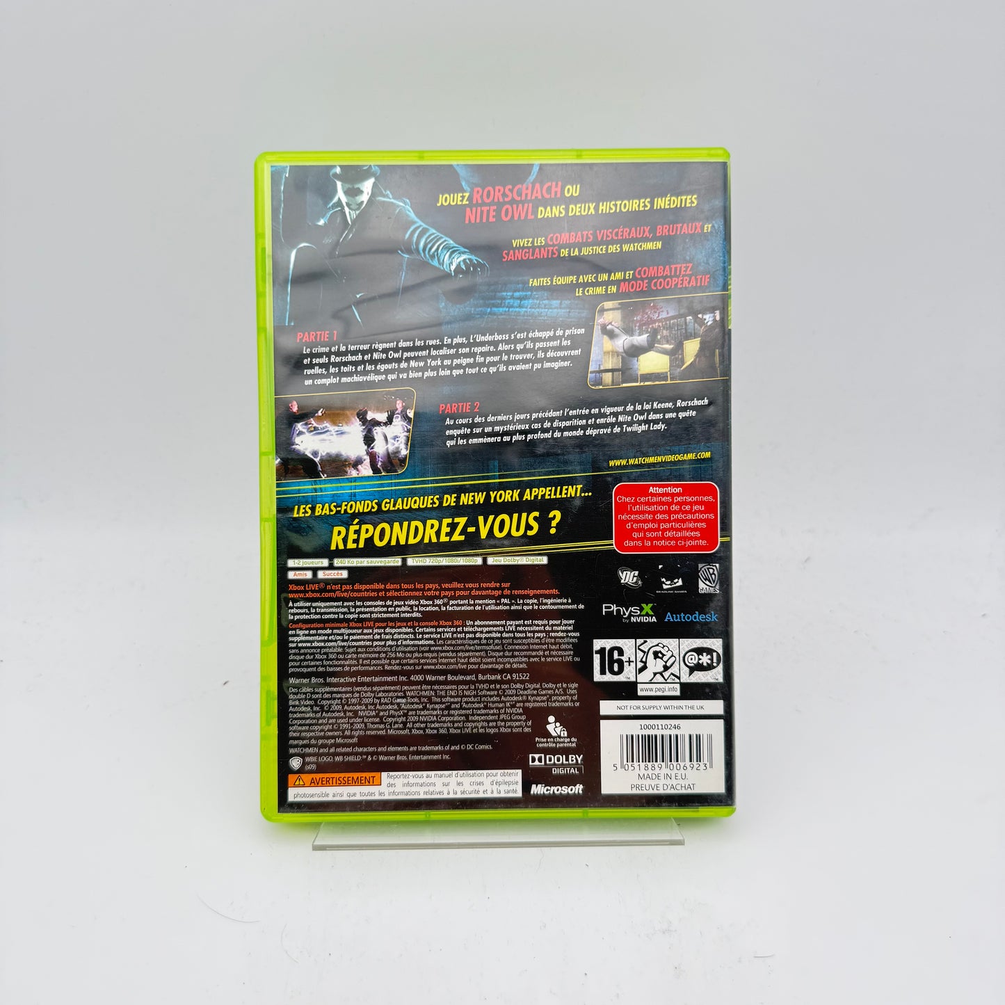WATCHMEN LA FIN EST PROCHE CHAPITRES 1 ET 2 - XBOX 360