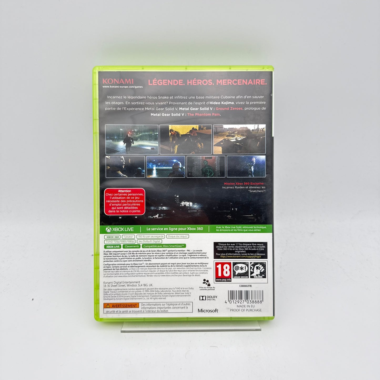 METAL GEAR SOLID V GROUND ZEROES - XBOX 360