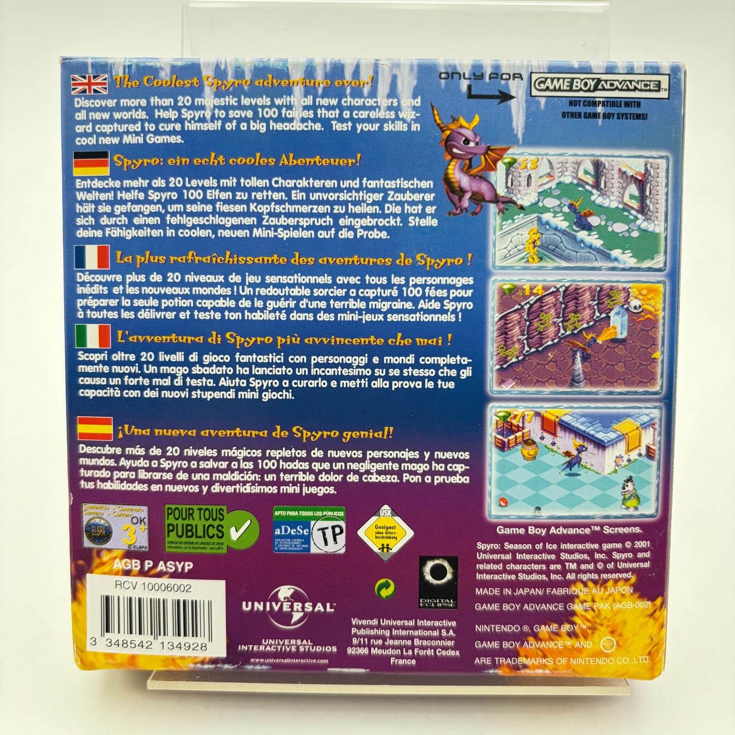 SPYRO: SEASON OF ICE - GAMEBOY ADVANCE