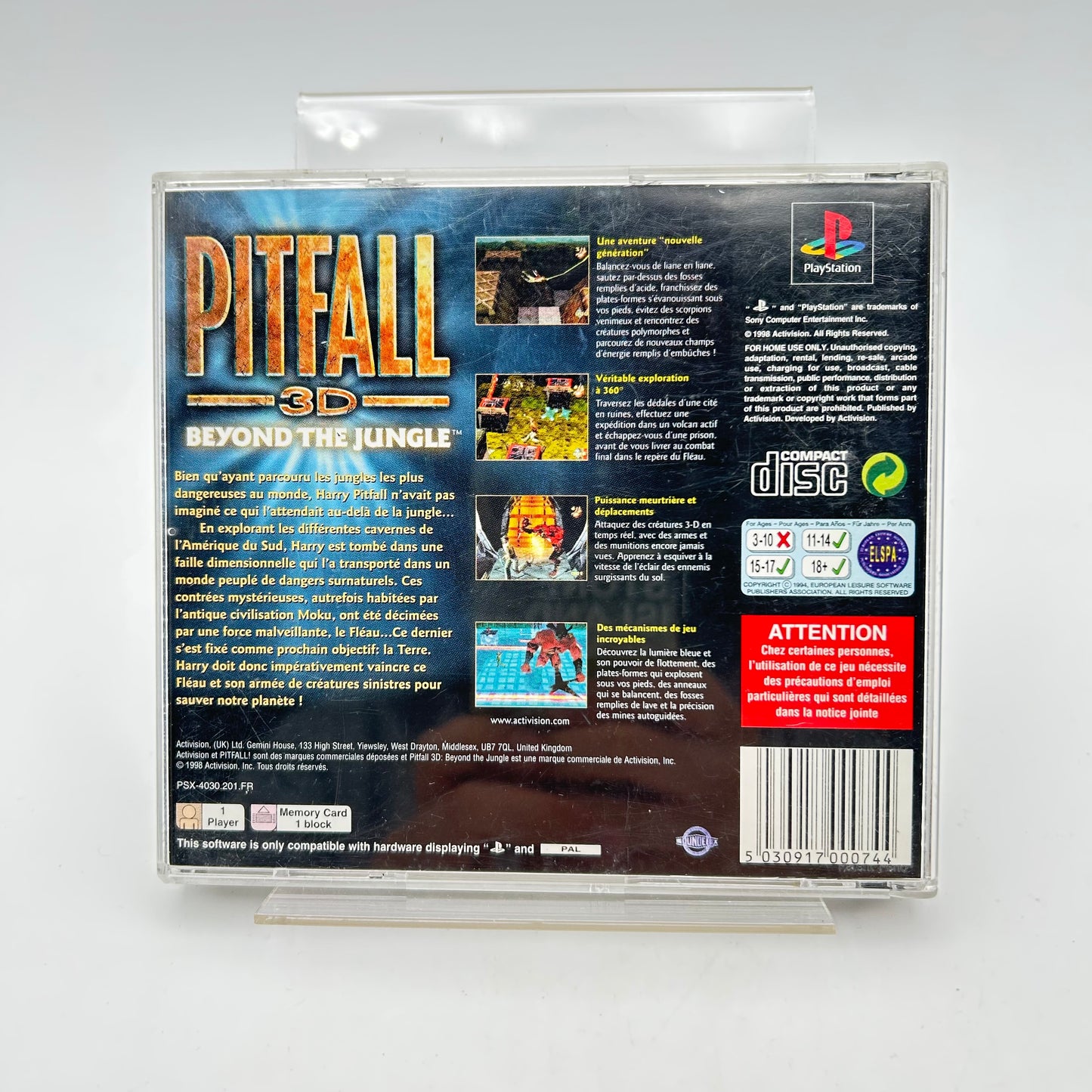 PITFALL 3D BEYOND THE JUNGLE - PLAYSTATION 1