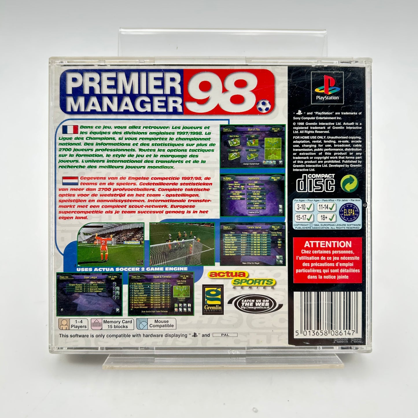 PREMIER MANAGER 98 - PLAYSTATION 1