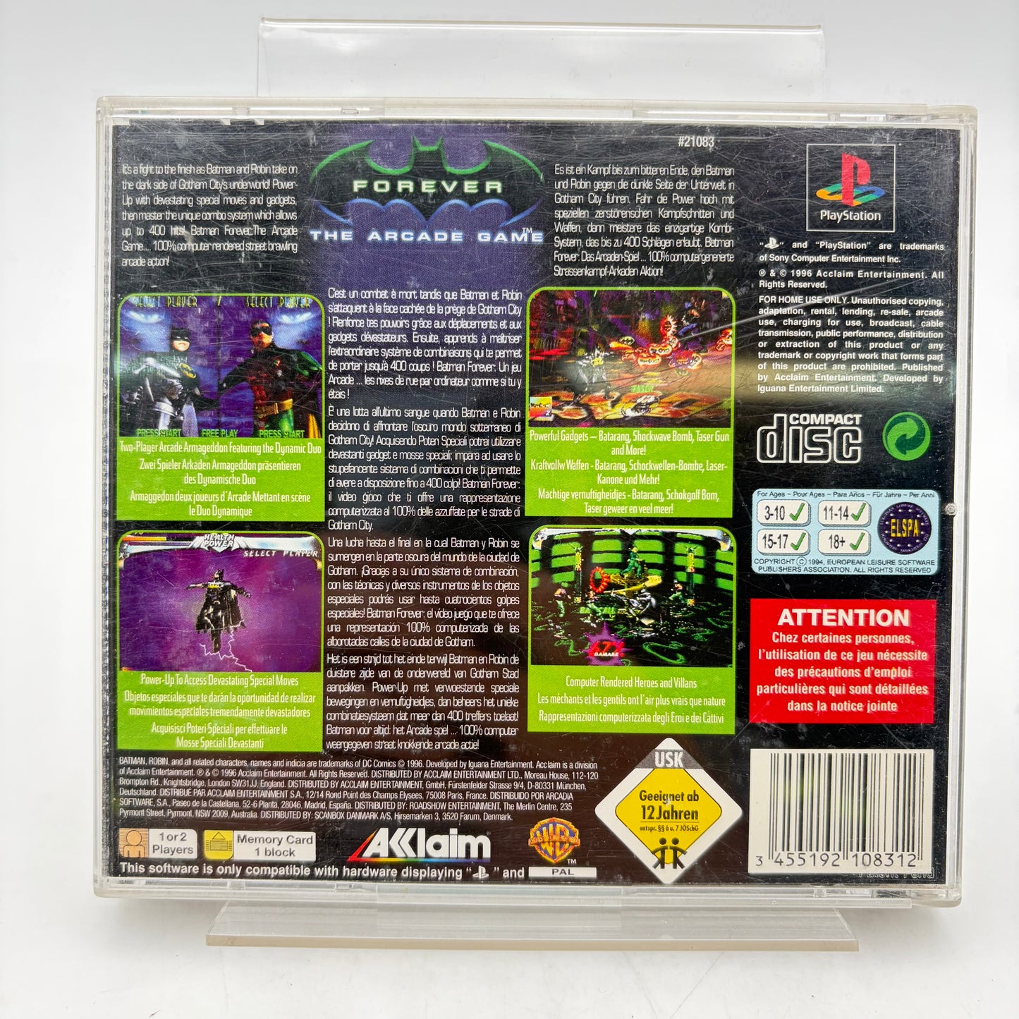 BATMAN FOREVER: THE ARCADE GAME - PLAYSTATION 1