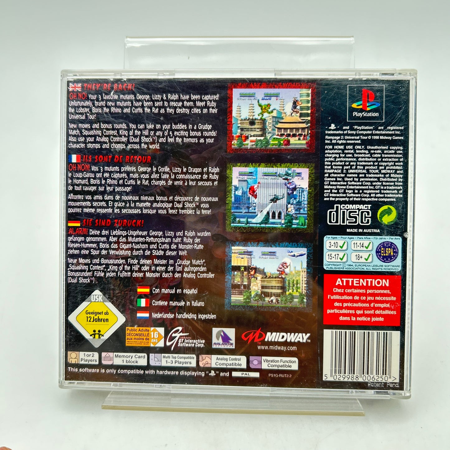 RAMPAGE 2 UNIVERSAL TOUR - PLAYSTATION 1