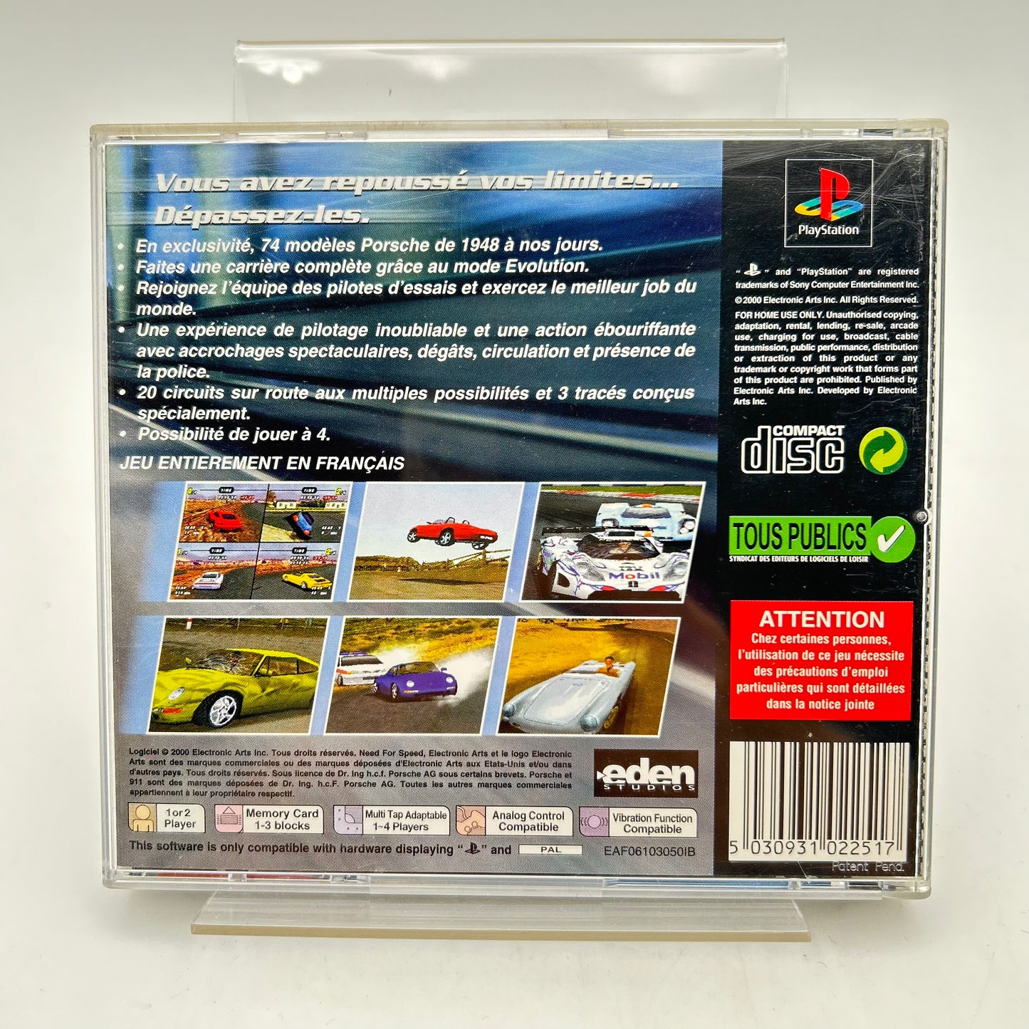 NEED FOR SPEED PORSCHE 2000 - PLAYSTATION 1