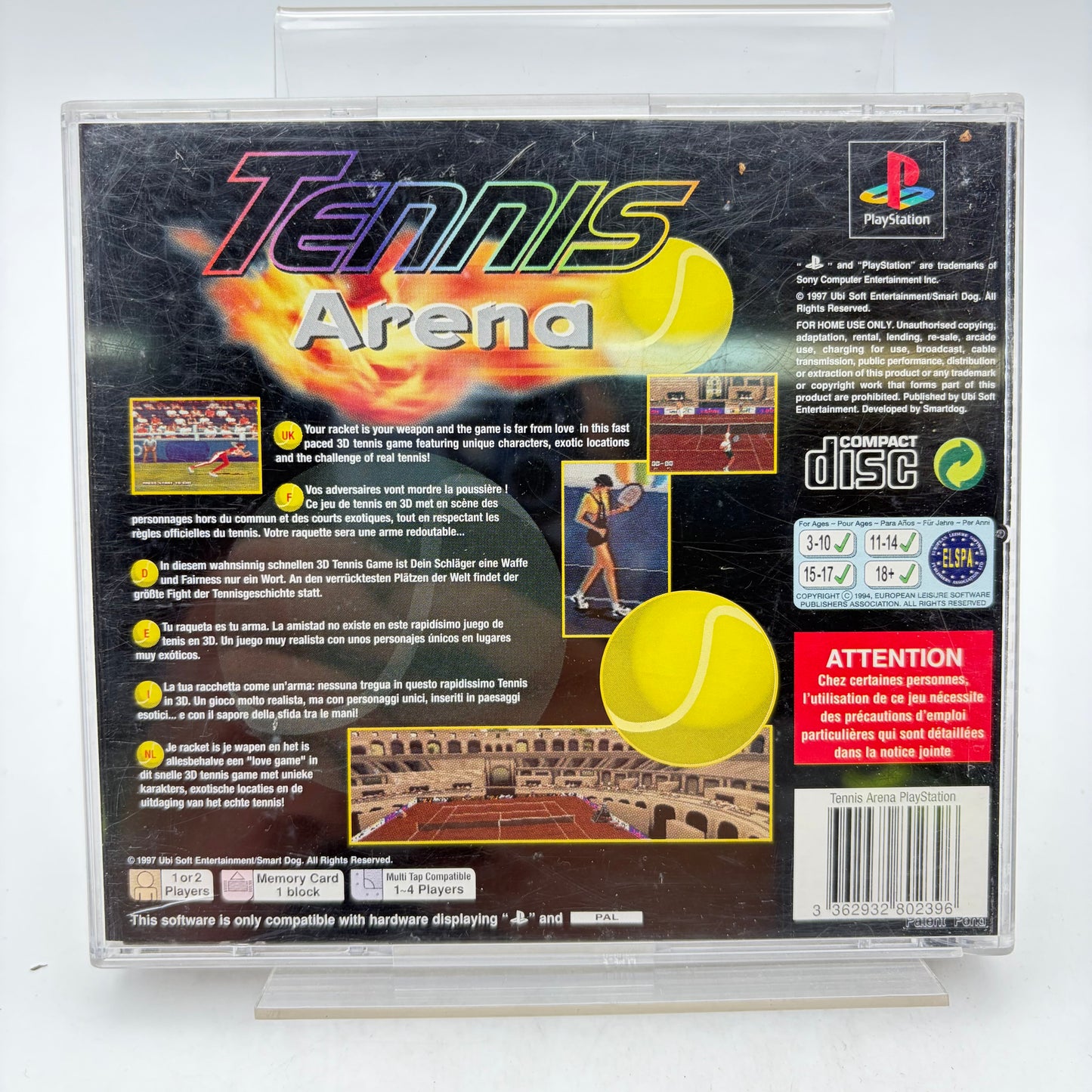 TENNIS ARENA - PLAYSTATION 1