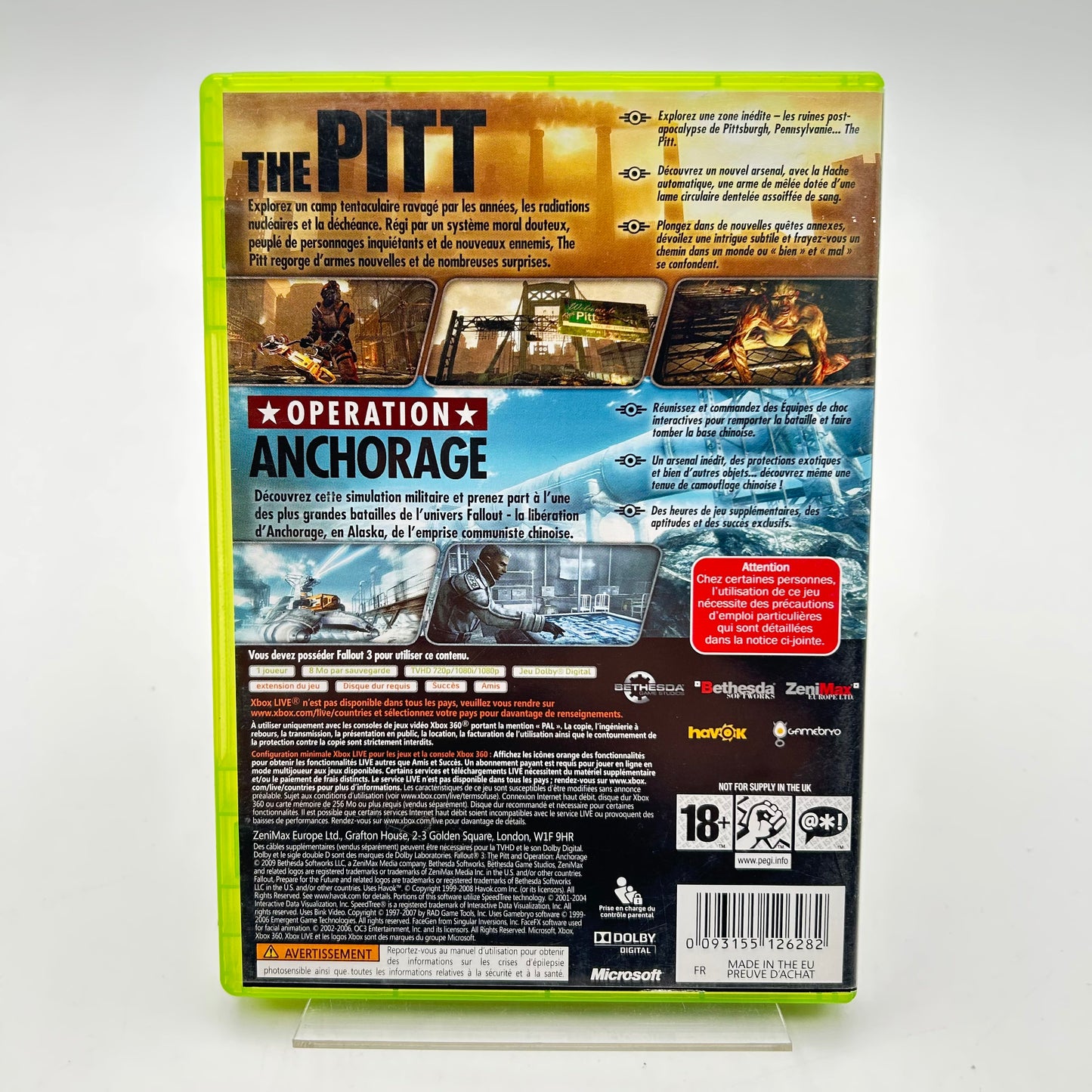 FALLOUT 3 THE PITT OPERATION ANCHORAGE - XBOX 360