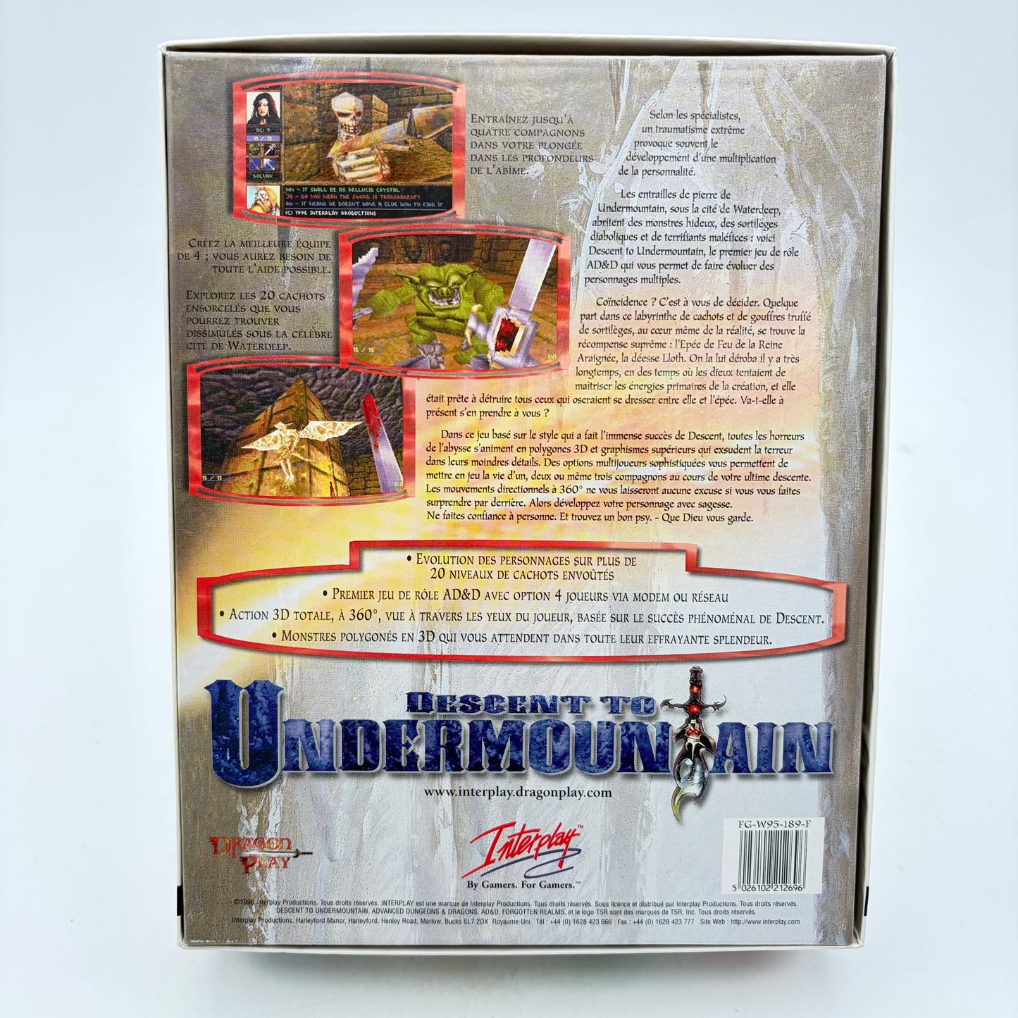 DESCENT TO UNDERMOUNTAIN - PC BIG BOX