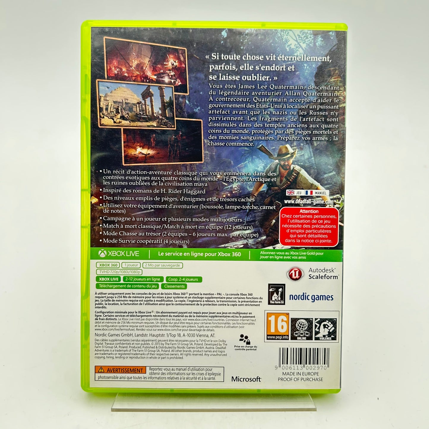 DEADFALL ADVENTURES - XBOX 360