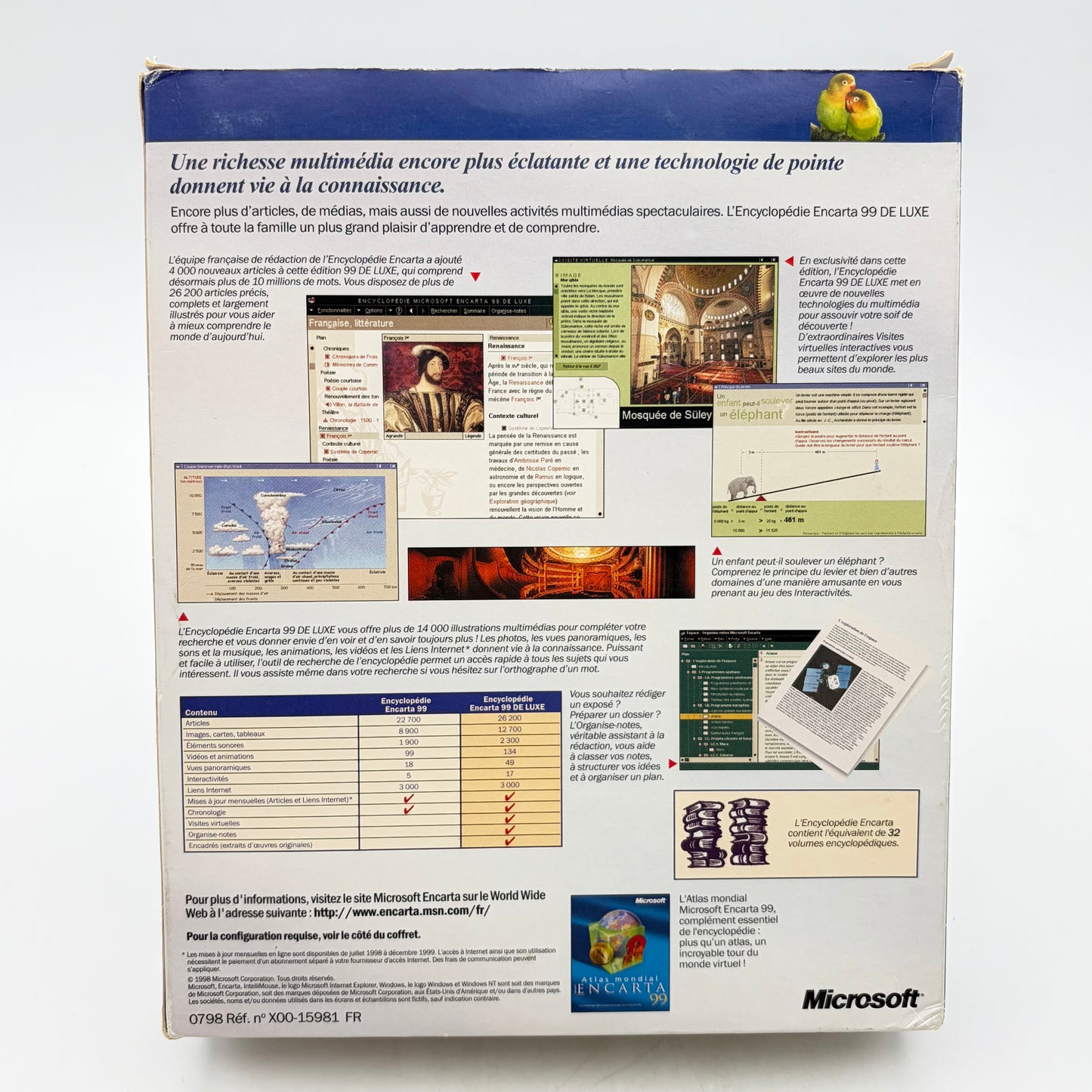 ENCYCLOPEDIE ENCARTA 99 DELUXE - PC BIG BOX