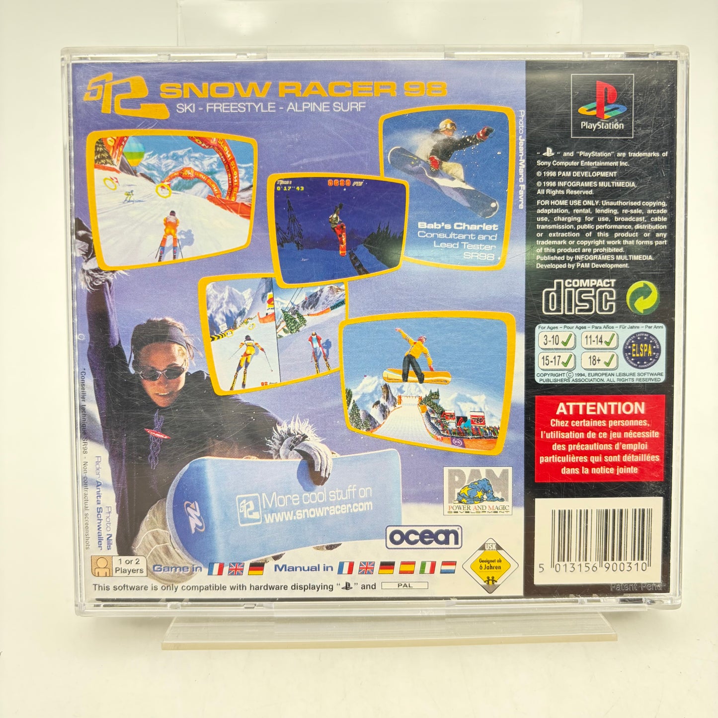 SNOW RACER 98 - PLAYSTATION 1