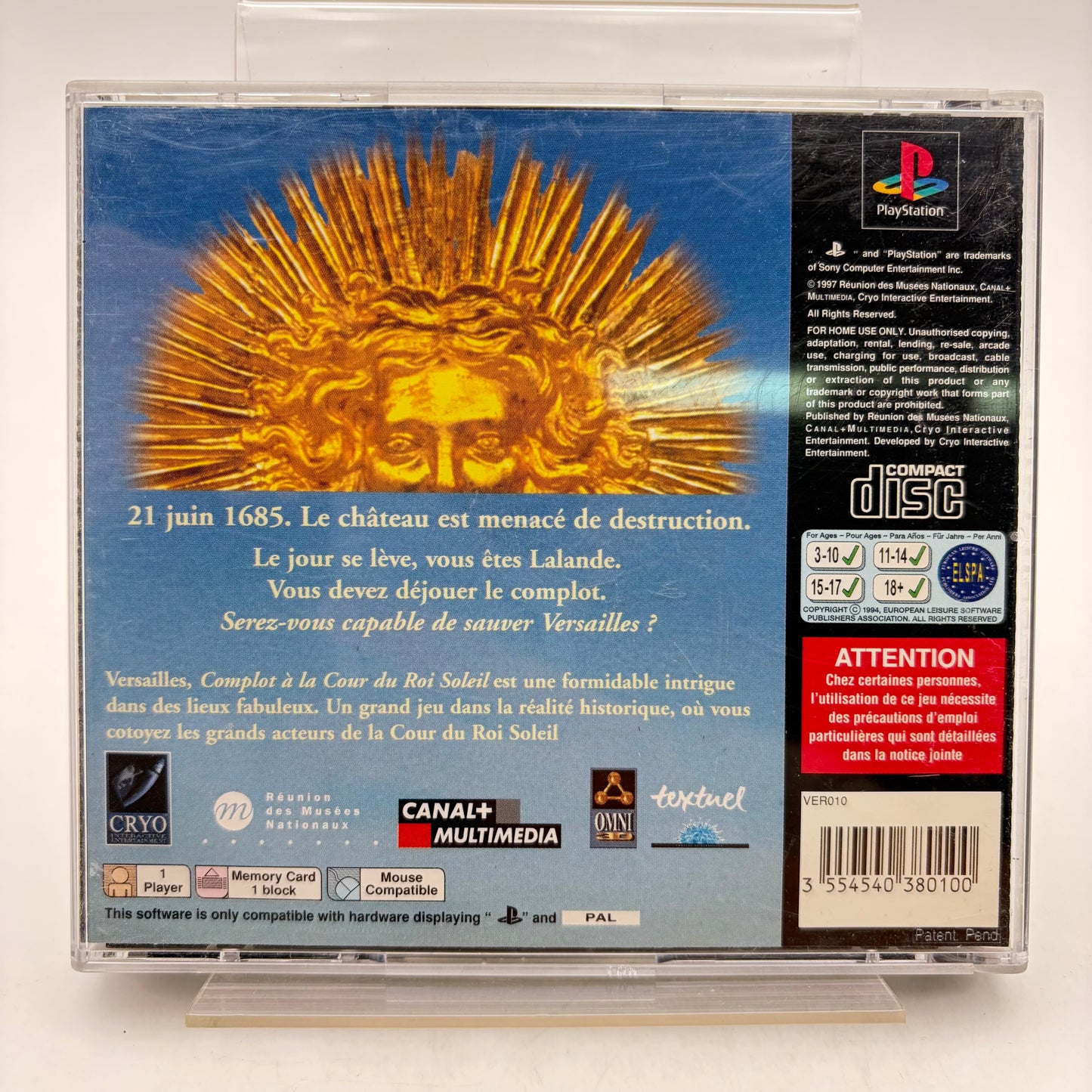 VERSAILLES - PLAYSTATION 1