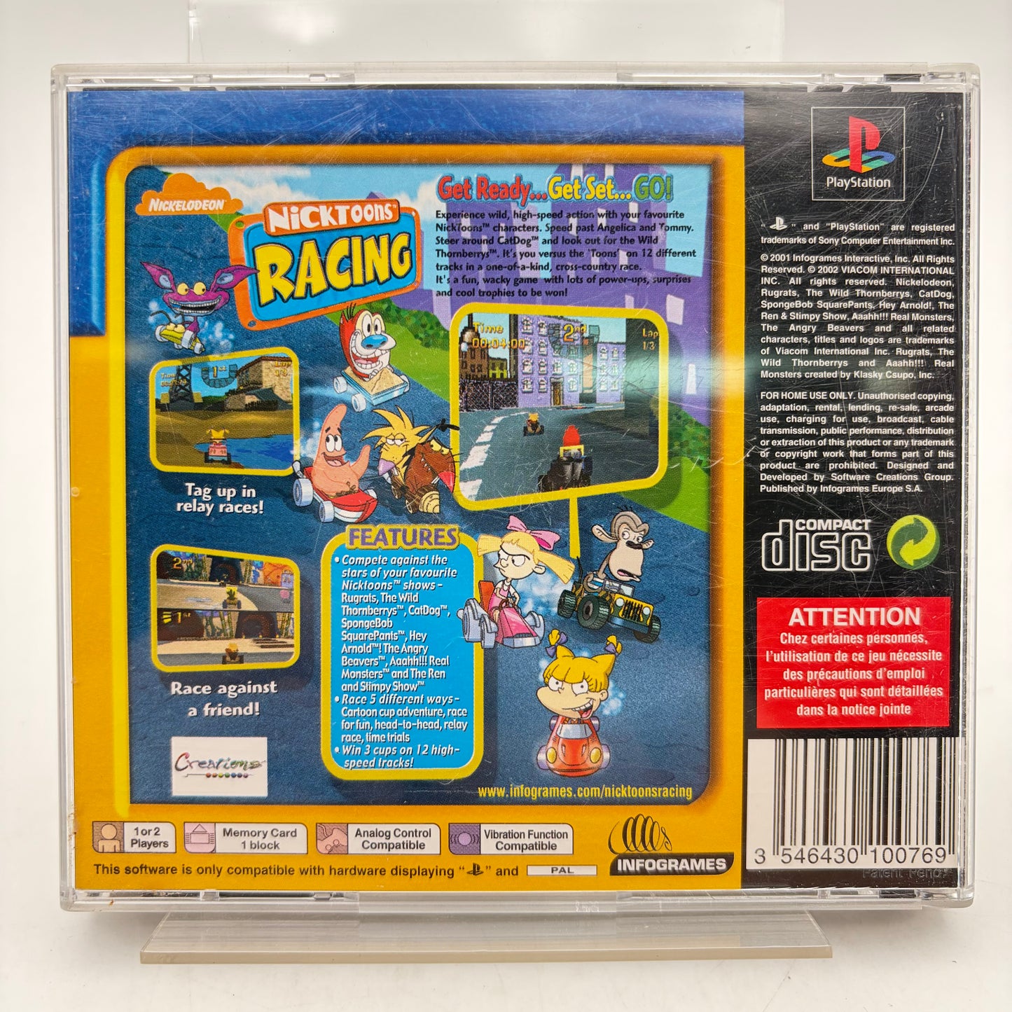 NICKTOONS RACING - PLAYSTATION 1