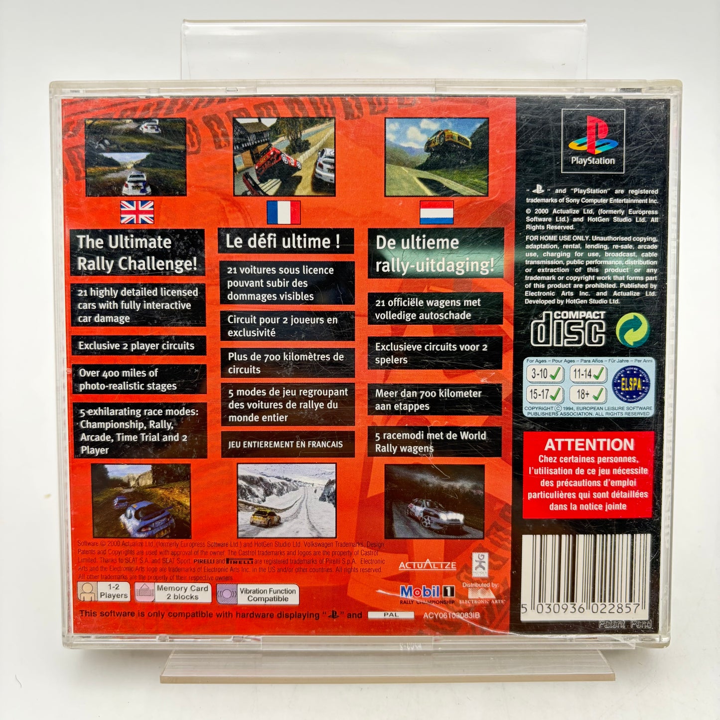 MOBIL 1 RALLY CHAMPIONSHIP - PLAYSTATION 1
