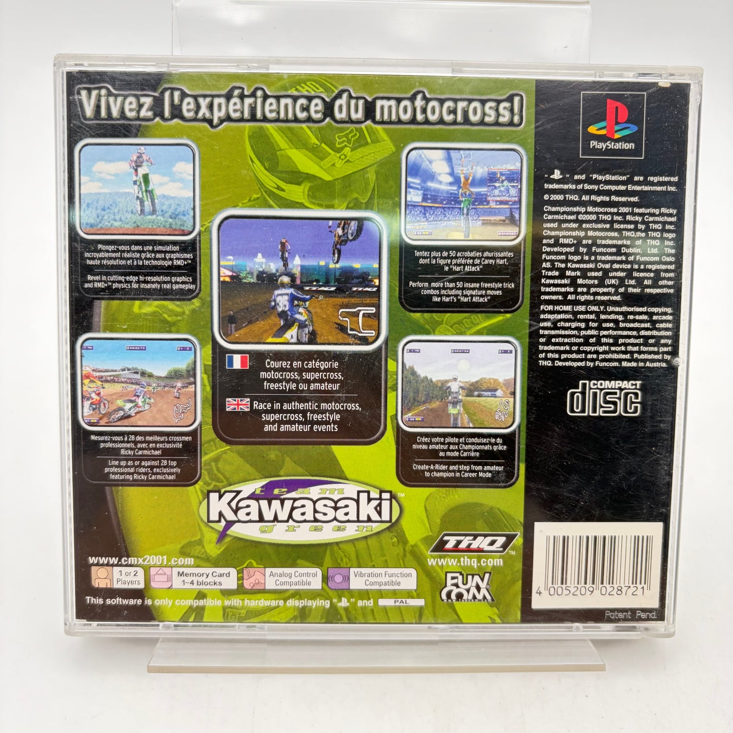 CHAMPIONSHIP MOTOCROSS 2001 FEATURING RICKY CARMICHAEL - PLAYSTATION 1