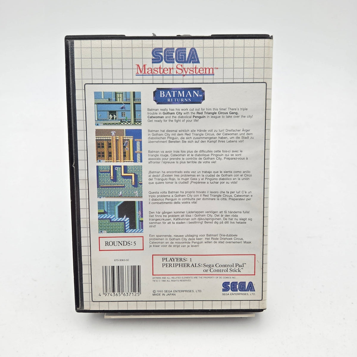 BATMAN RETURNS - MASTER SYSTEM - Strike Games