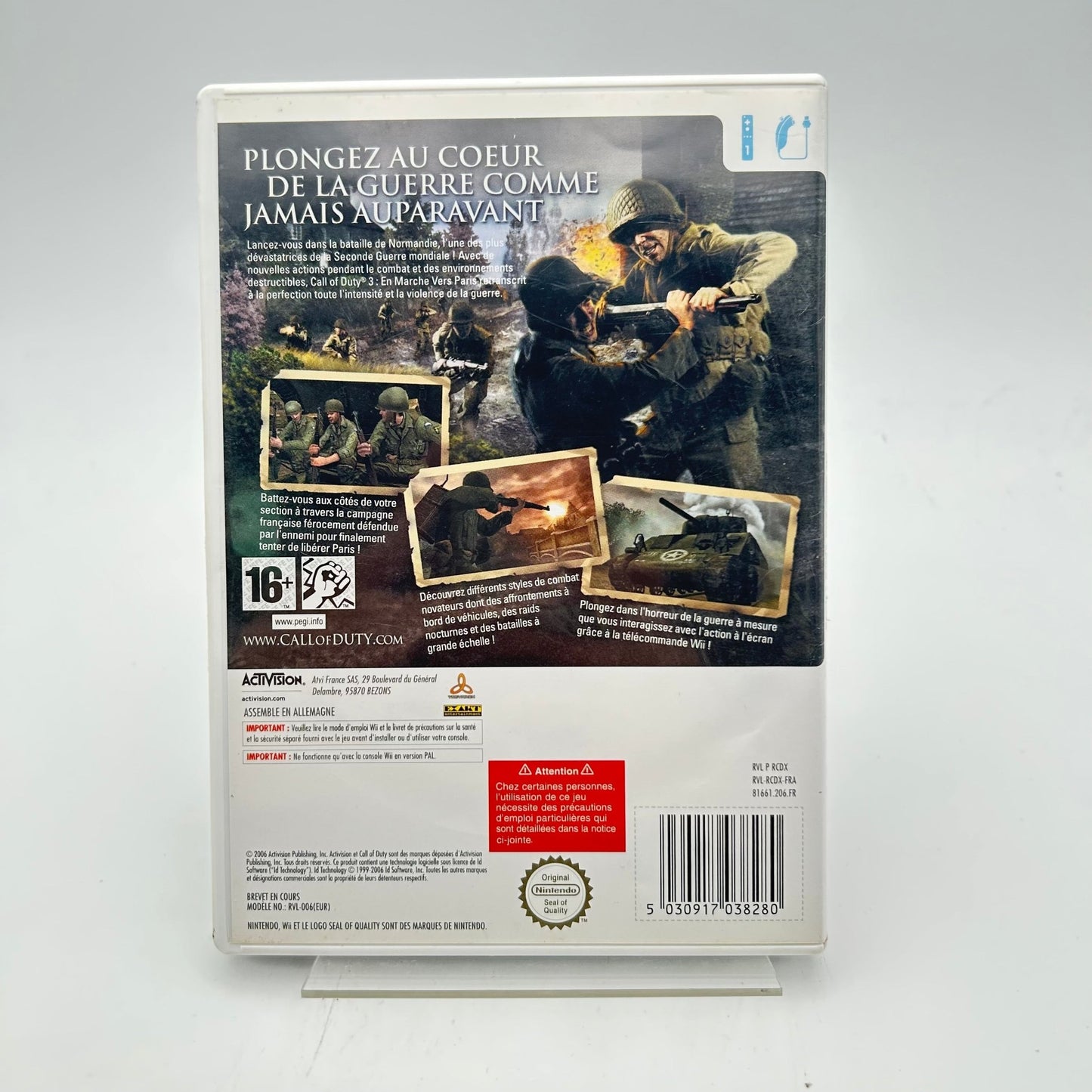 CALL OF DUTY 3 EN MARCHE VERS PARIS - WII - Strike Games