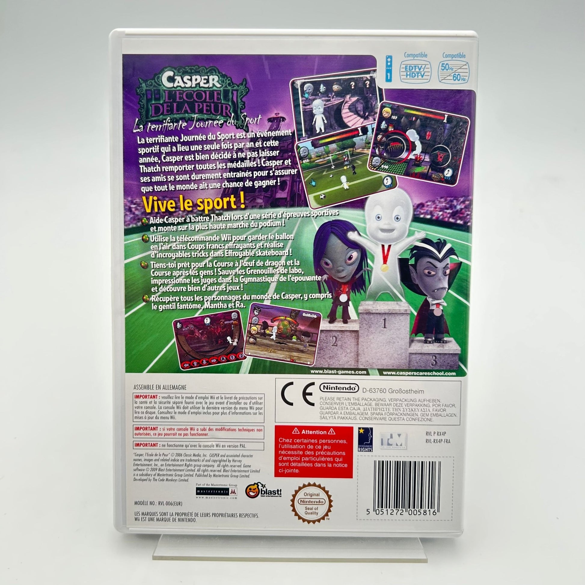 CASPER L ECOLE DE LA PEUR LA TERRIFIANTE JOURNEE DU SPORT - WII - Strike Games