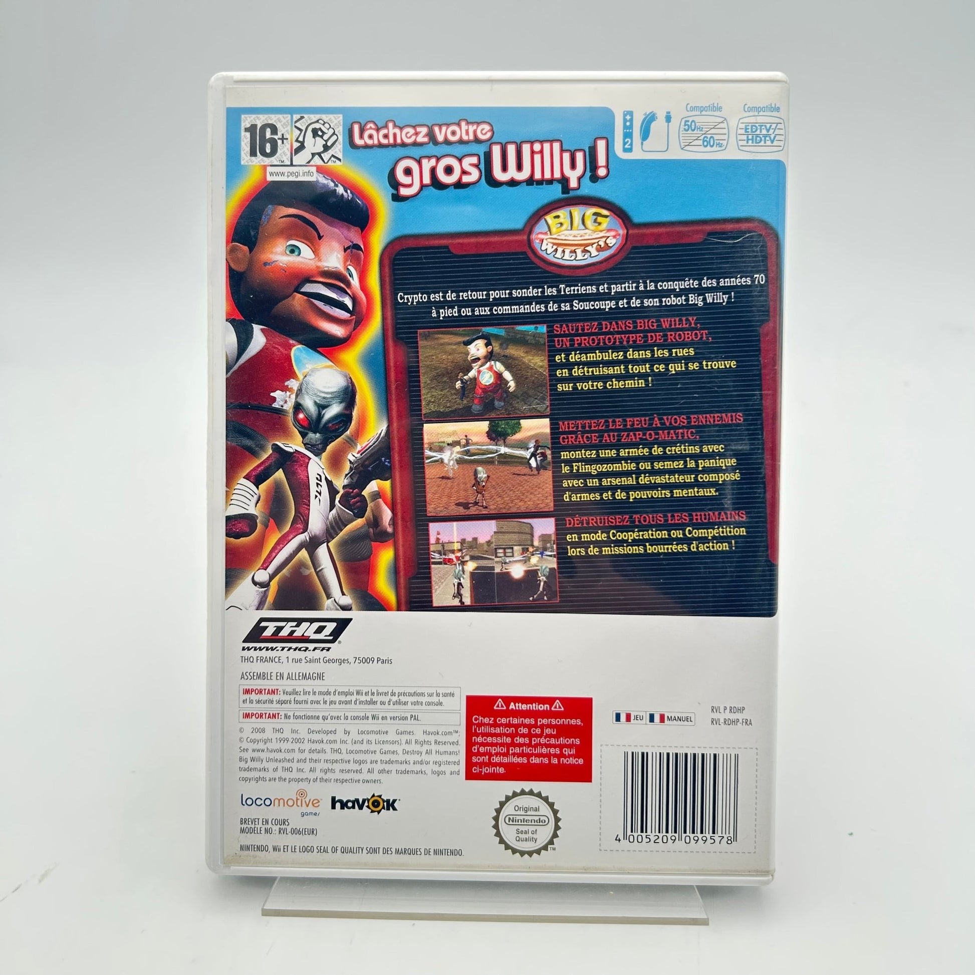 DESTROY ALL HUMANS LACHEZ LE GROS WILLY - WII - Strike Games