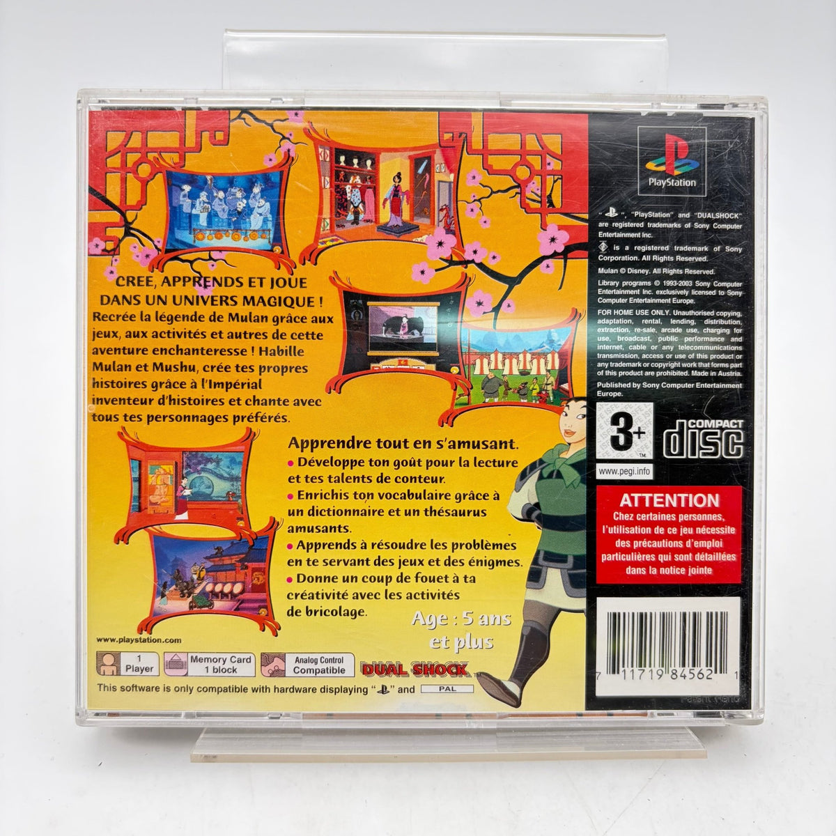 DISNEY FAIS TON HISTOIRE : MULAN - PLAYSTATION 1 - Strike Games