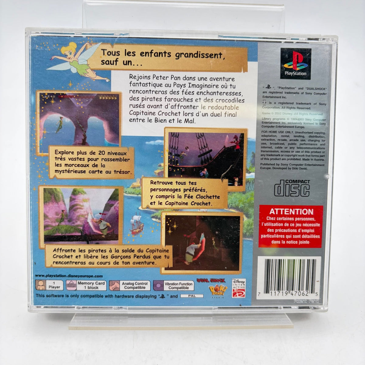 DISNEY PETER PAN : AVENTURES AU PAYS IMAGINAIRE - PLAYSTATION 1 - Strike Games