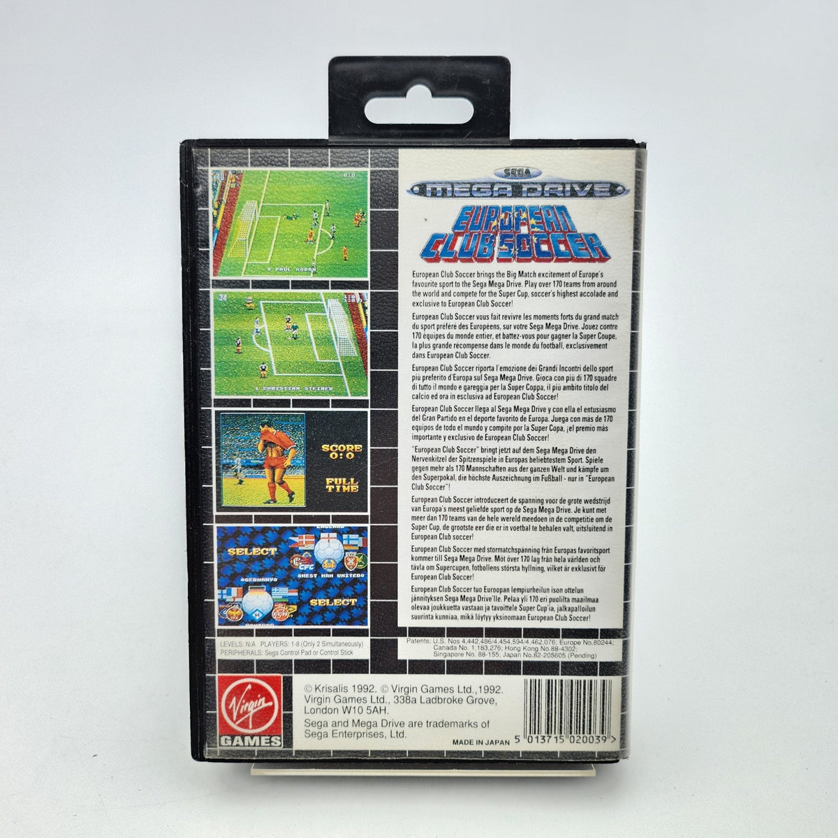 European Club Soccer - Mega Drive - Strike Games